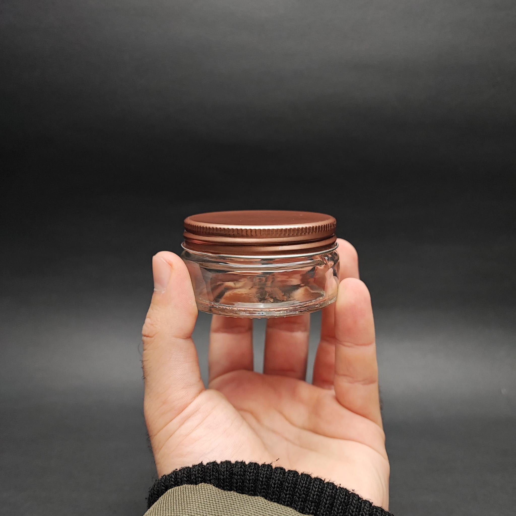 50 ML CAM KREM KAVANOZU + İÇ TIPA + BRONZ METAL KAPAK - 50 CC PAŞABAHÇE KREM KAVANOZLARI