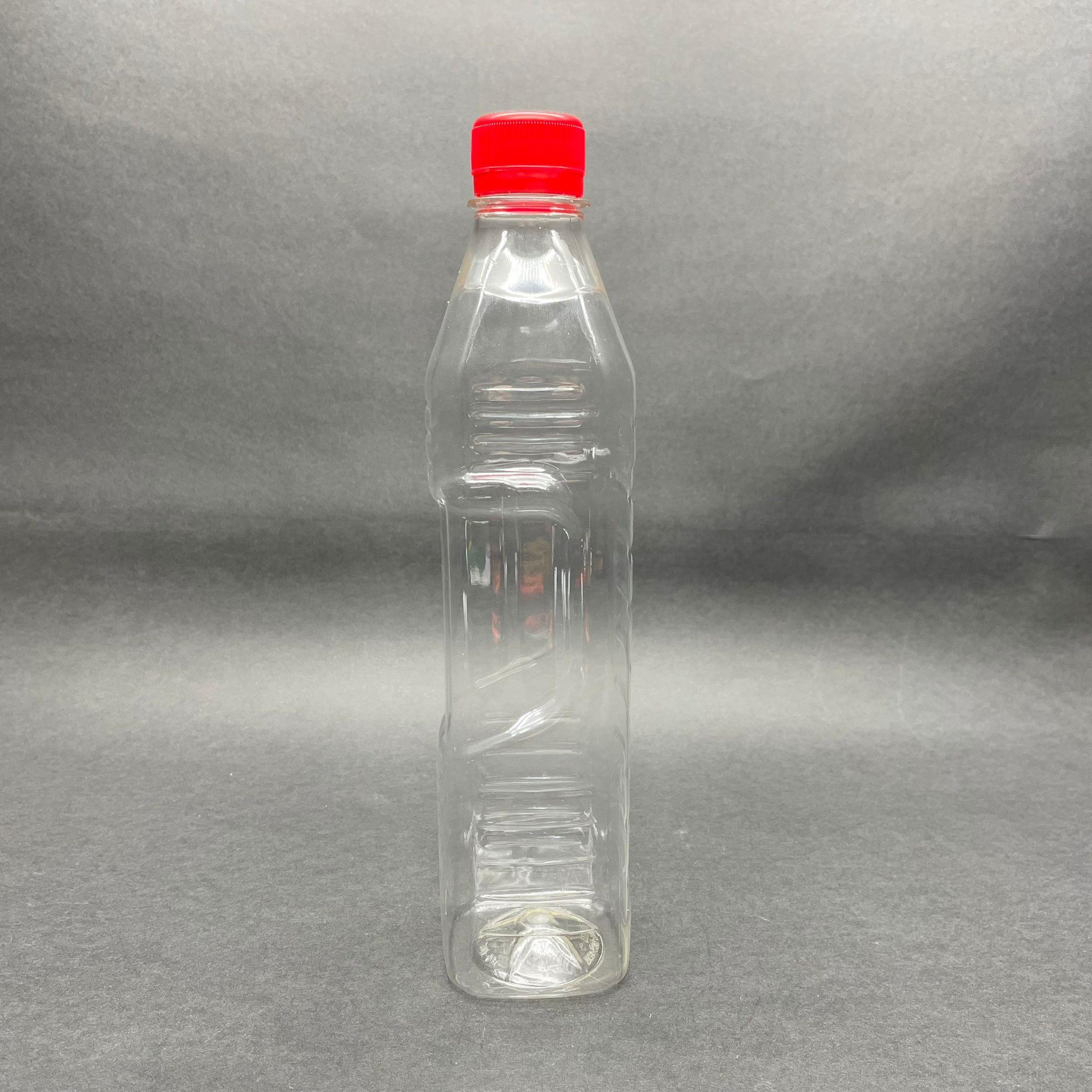 500 CC KÖŞELİ PET ŞİŞE - KIRMIZI KİLİTLİ KAPAKLI 500 ML KÖŞELİ PLASTİK ŞİŞE - ZEYTİNYAĞ ŞİŞESİ