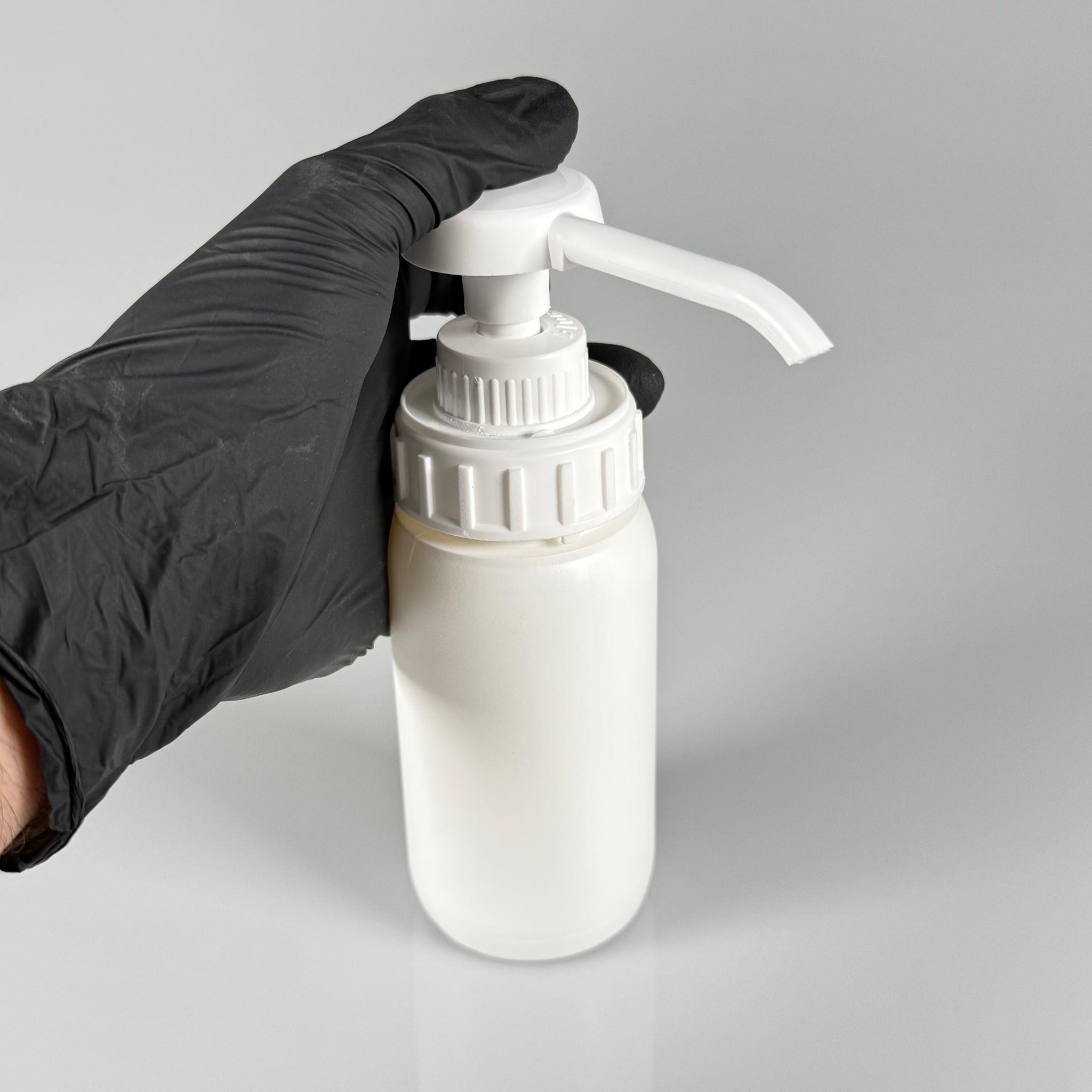 SOS, KETÇAP, ŞURUP, KİMYASAL, JEL VB İÇİN BOŞ DOZAJLI POMPALI POLİETİLEN PLASTİK ŞİŞE - 250 CC BEYAZ