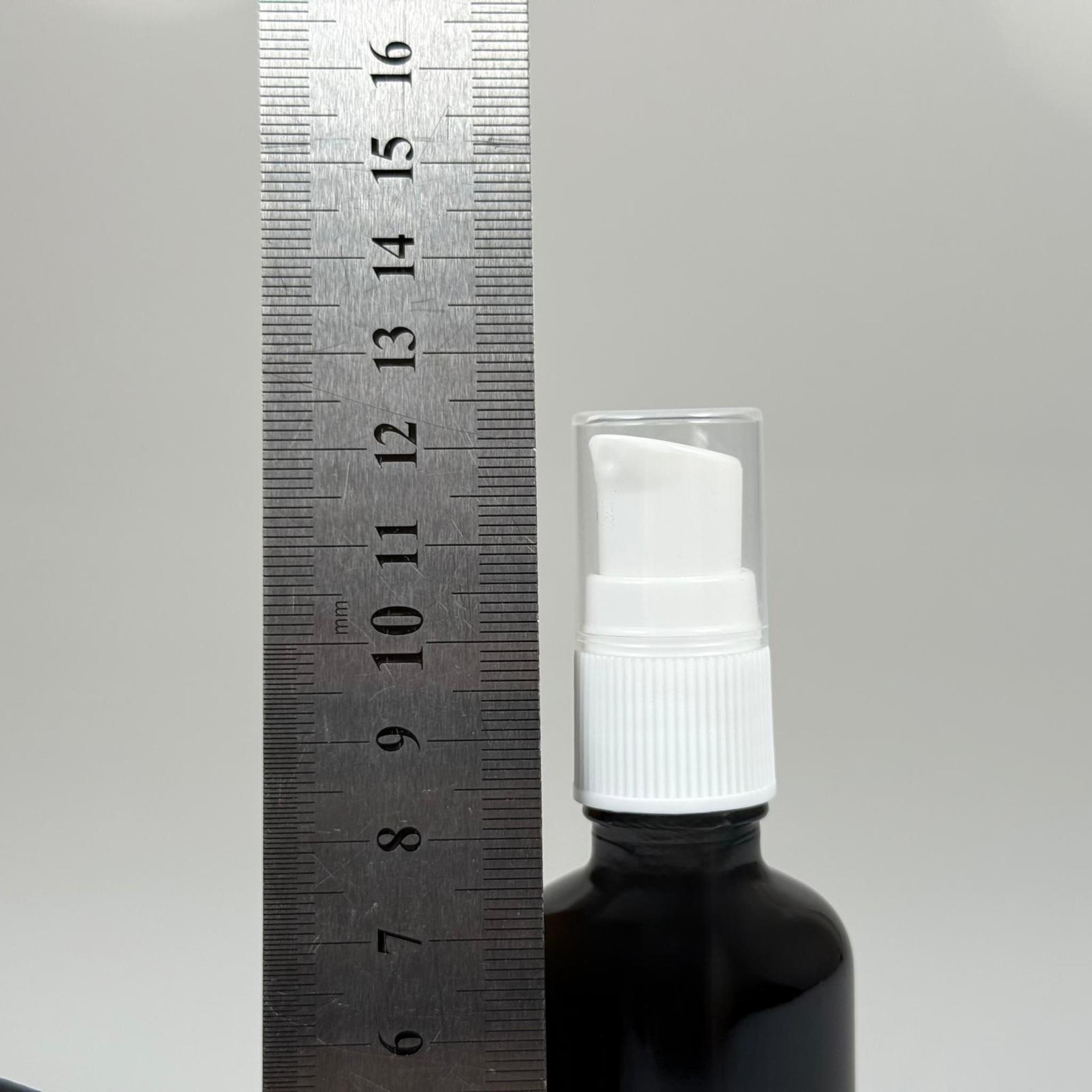 50 CC SİYAH CAM ŞİŞE BEYAZ LOSYON POMPALI TAKIM - 50 ML POMPALI CAM ŞİŞE