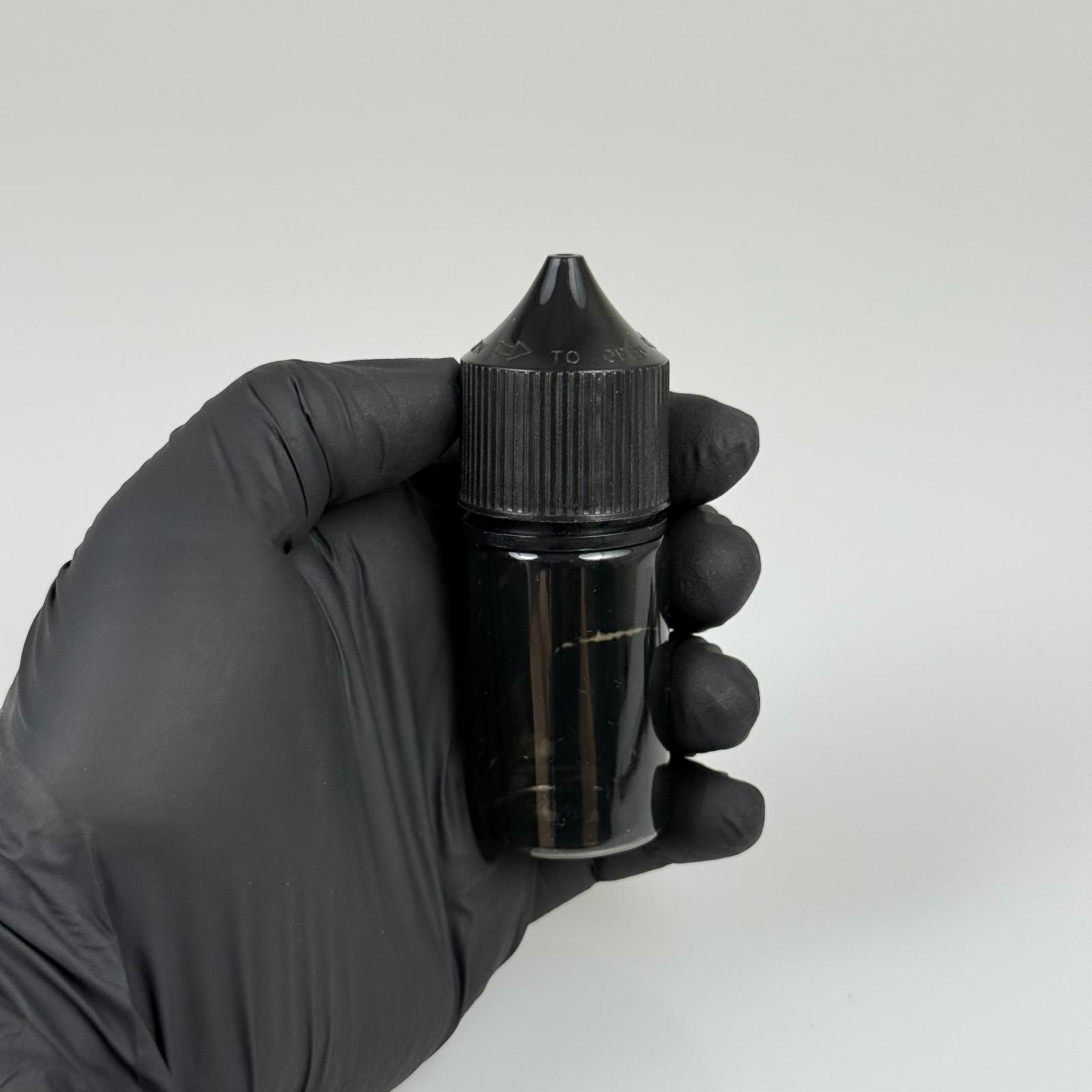 30 CC GORİLLA ŞİŞE - SİYAH - 30 ML LİKİT ŞİŞESİ - MÜREKKEP ŞİŞESİ - KAPAKLI  - TIPALI - İĞNE UÇLU DAMLALIKLI ŞİŞE