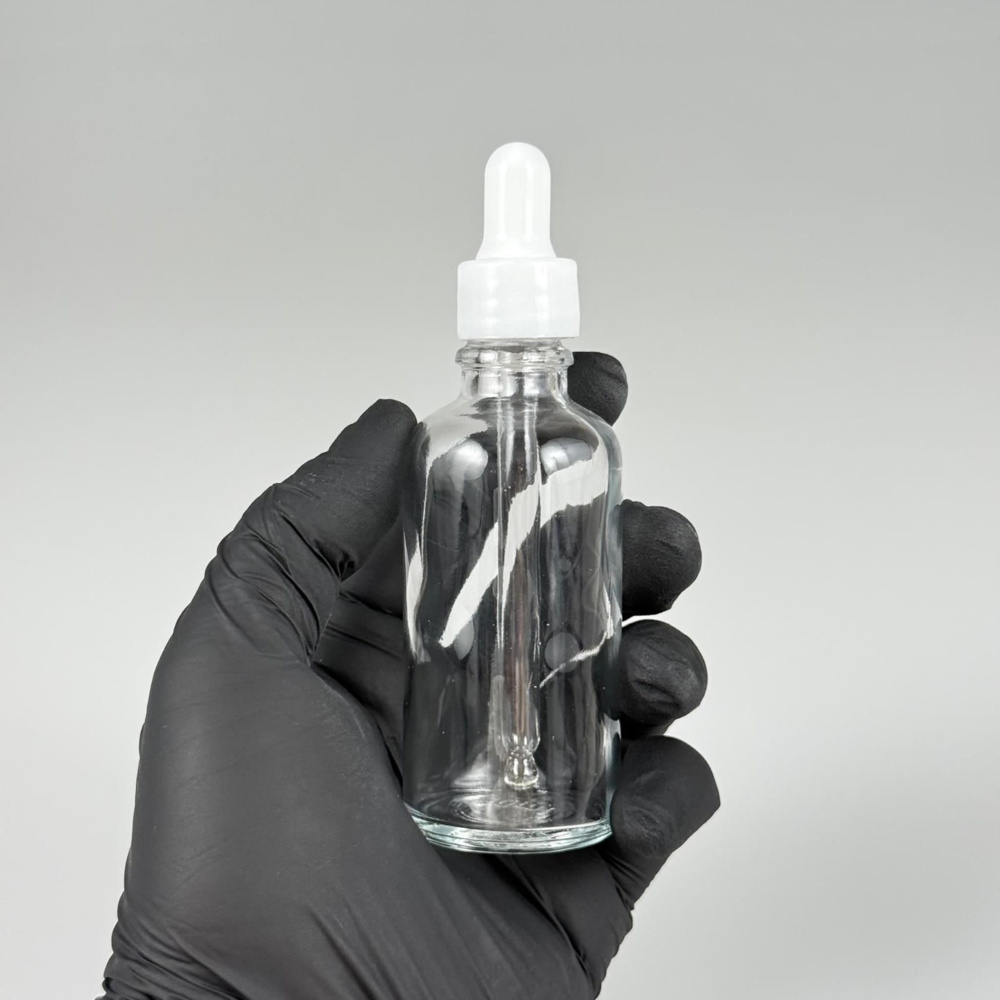 50 CC ŞEFFAF CAM DAMLALIKLI ŞİŞE - BEYAZ EMZİK + BEYAZ DÜZ KAPAK + CAM PİPET TAKIM - 50 ML DAMLALIKLI ŞİŞE SETİ