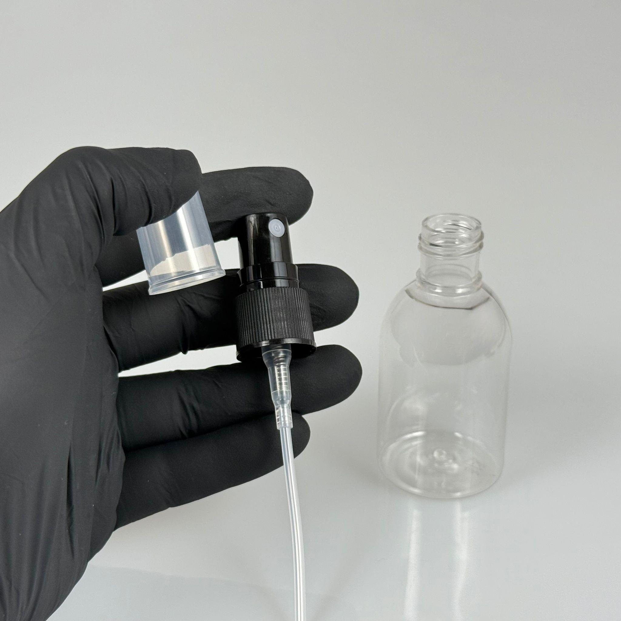 50 CC ŞEFFAF PET ŞİŞE - SİYAH SPREY KAPAKLI - 50 ML SPREY ŞİŞE