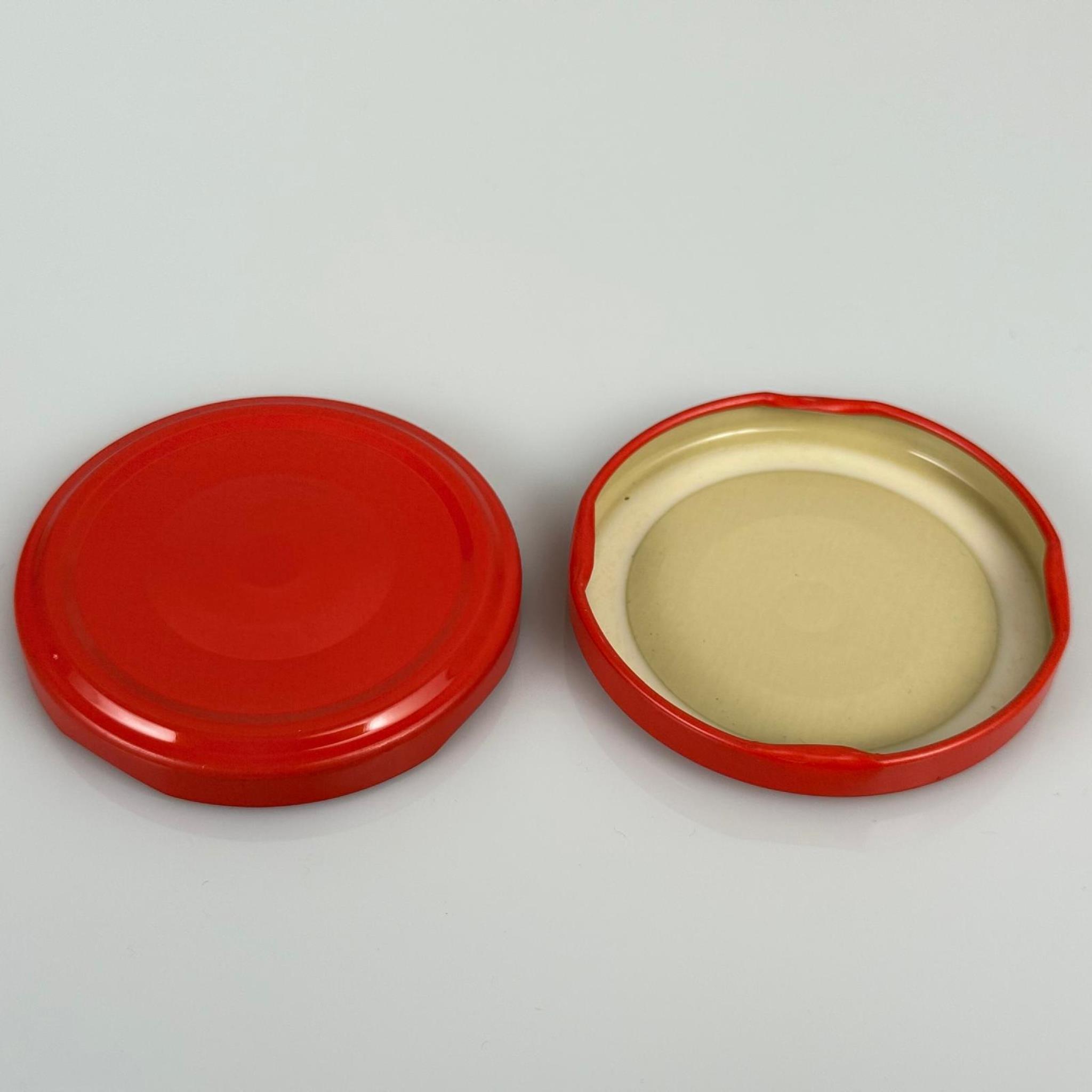 63 MM TWİST-OFF KIRMIZI DÜĞMELİ (MC063RSB038) - ROJO KIRMIZI SİLGAN MARKA - EMNİYET DÜĞMELİ - TİKTAK KAPAK - BOTUNLU METAL KAVANOZ KAPAĞI