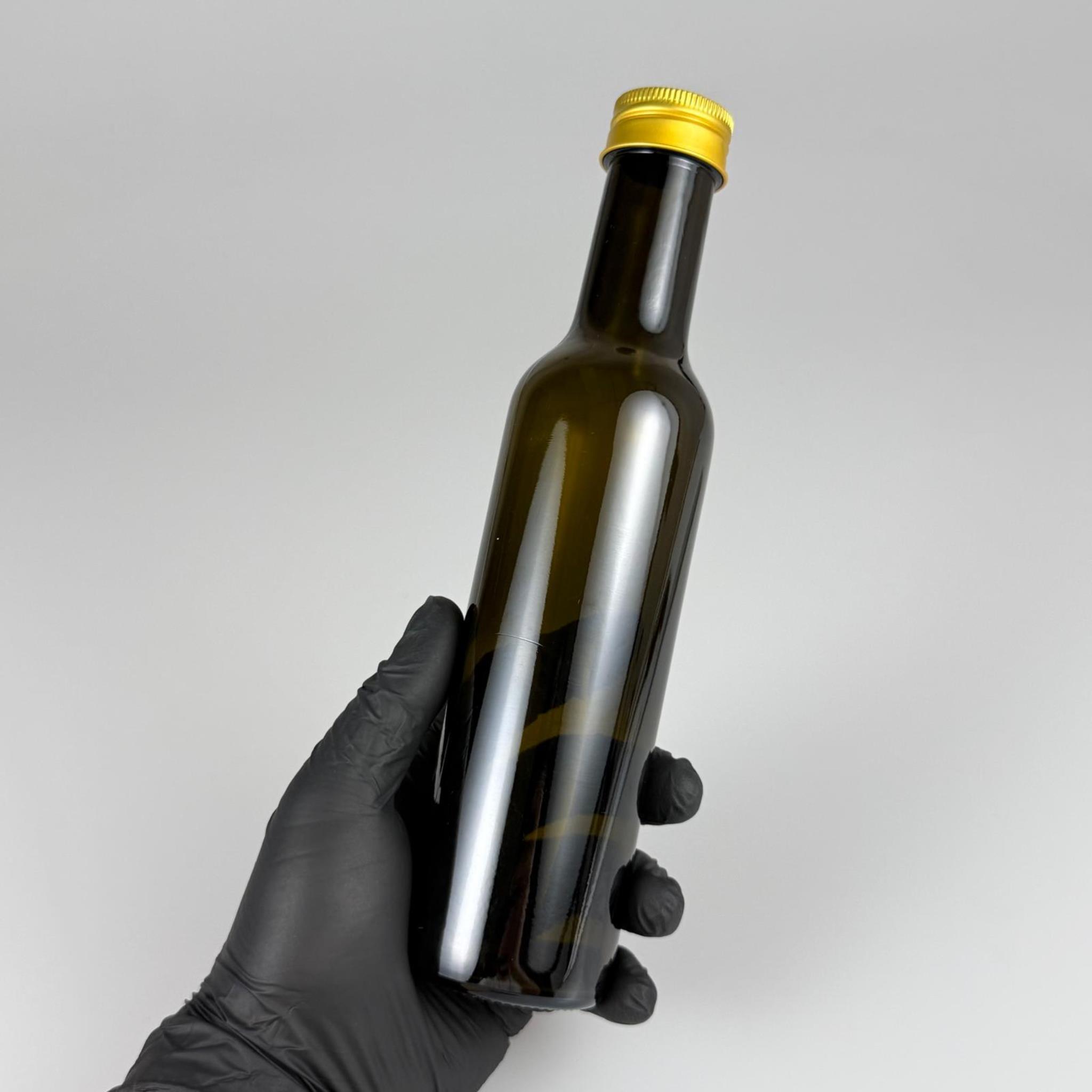 250 CC YEŞİL CESENA MODEL DORİCA CAM ŞİŞE - GOLD METAL KAPAKLI - 250 ML CESENA ŞİŞE - YEŞİL