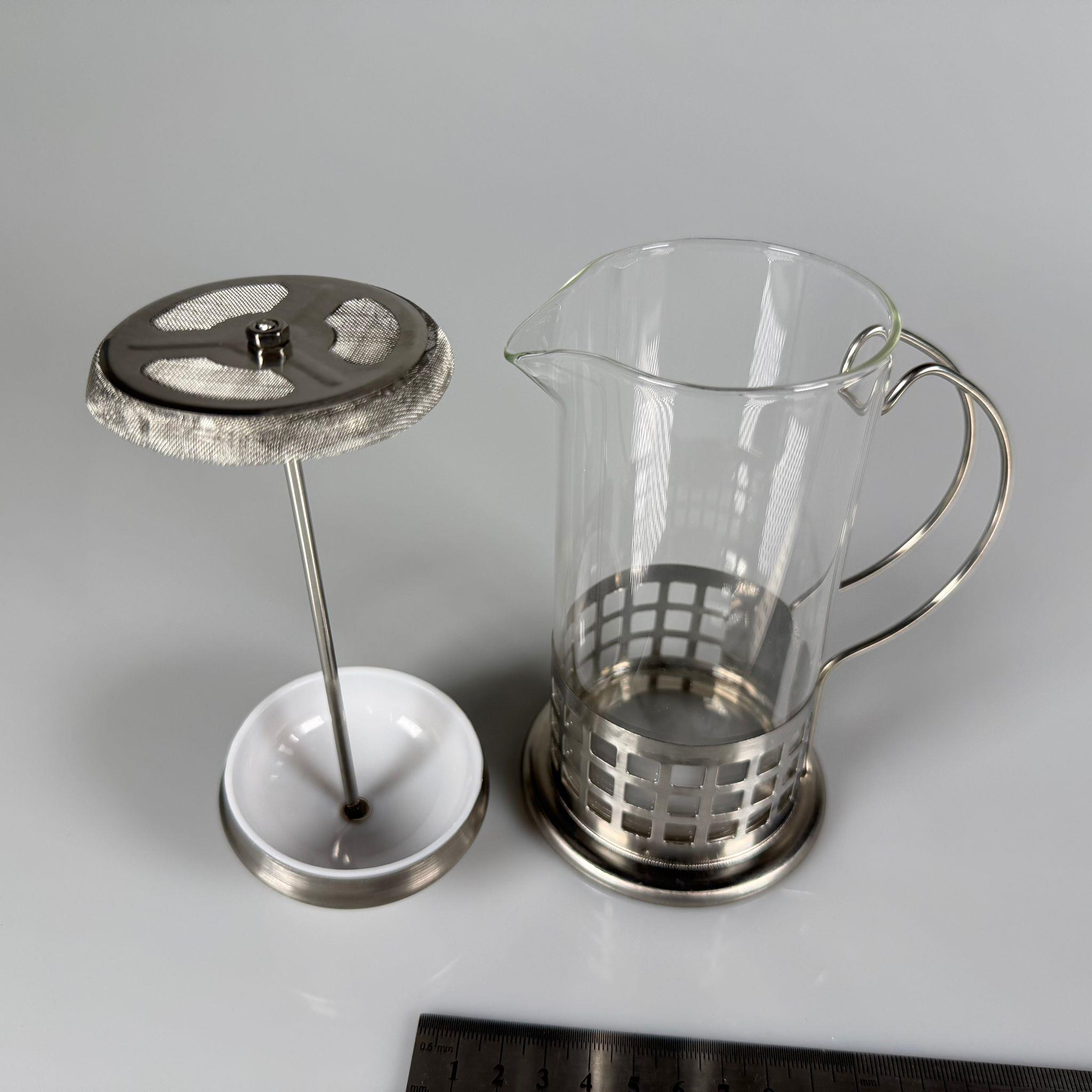 Filtre Kahve Ve Çay Demliği French Press 350 ml - ÇELİK ALTLI - Bitki Çayı Demliği , Kahve Demleme