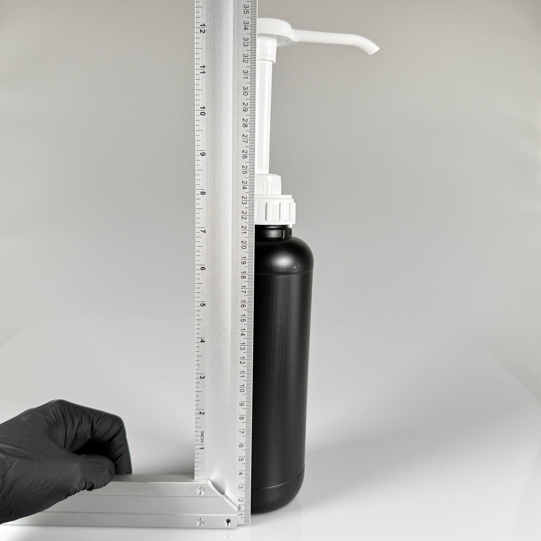 SOS, KETÇAP, ŞURUP, KİMYASAL, JEL VB İÇİN BOŞ DOZAJLI POMPALI POLİETİLEN PLASTİK ŞİŞE - 1000 CC SİYAH