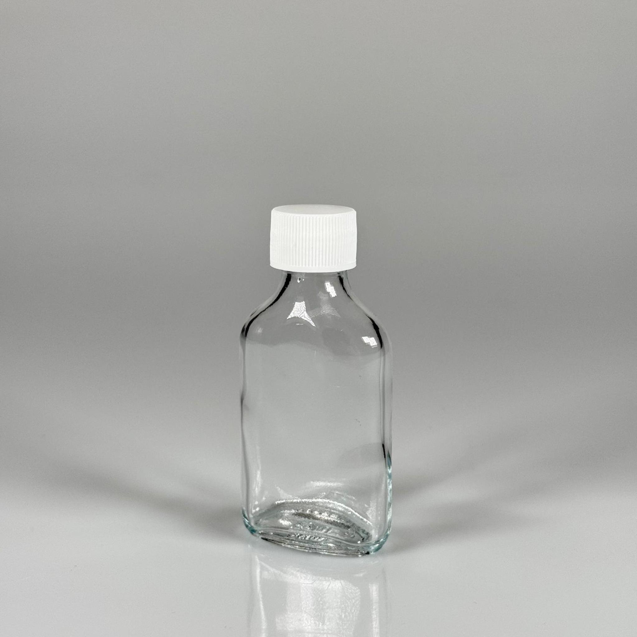 50 CC YASSI CAM ŞİŞE - BEYAZ PLASTİK KAPAKLI - 50 ML CAM ŞİŞE - SOĞUK KAHVE İÇİN COLD BREW ŞİŞESİ