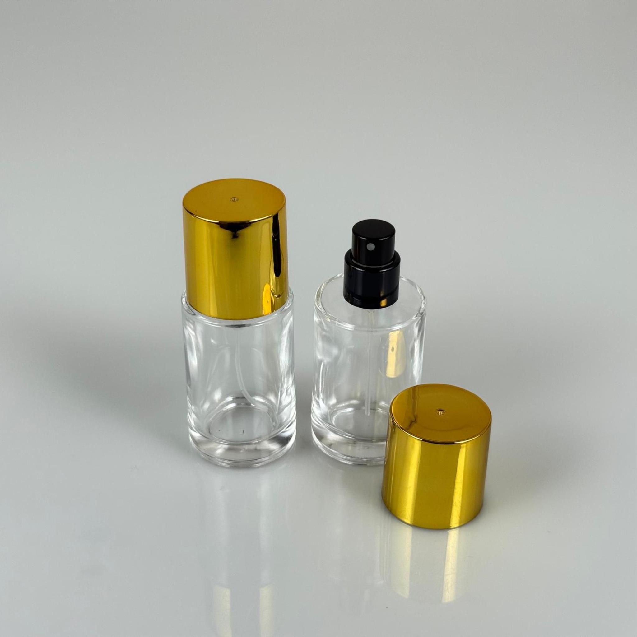 30 ML SİLİNDİR MODEL SAVAGE PARFÜM ŞİŞESİ - SİYAH METAL SPREYLİ + GOLD GENİŞ KAPAKLI (AĞIZ 15 MM GEÇME KOLAY KAPAMA)
