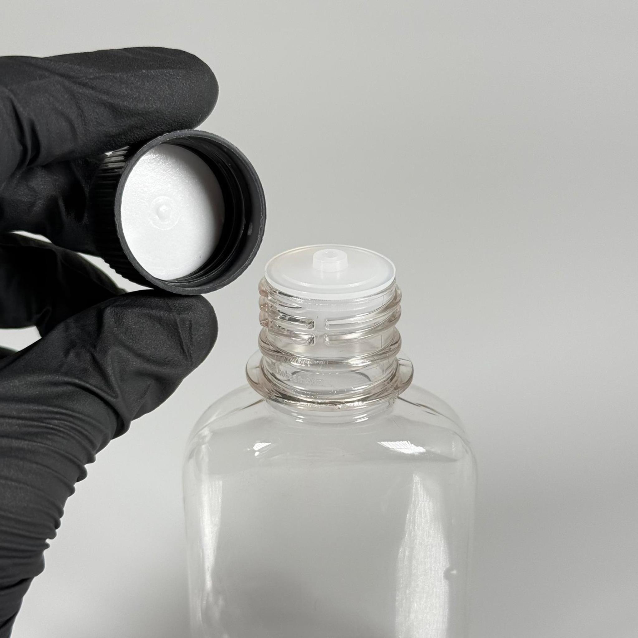 100 ML YASSI KAPAKLI KOLONYA TIPALI PET ŞİŞE - 100 CC CONTALI SİYAH KAPAKLI PLASTİK ŞİŞE