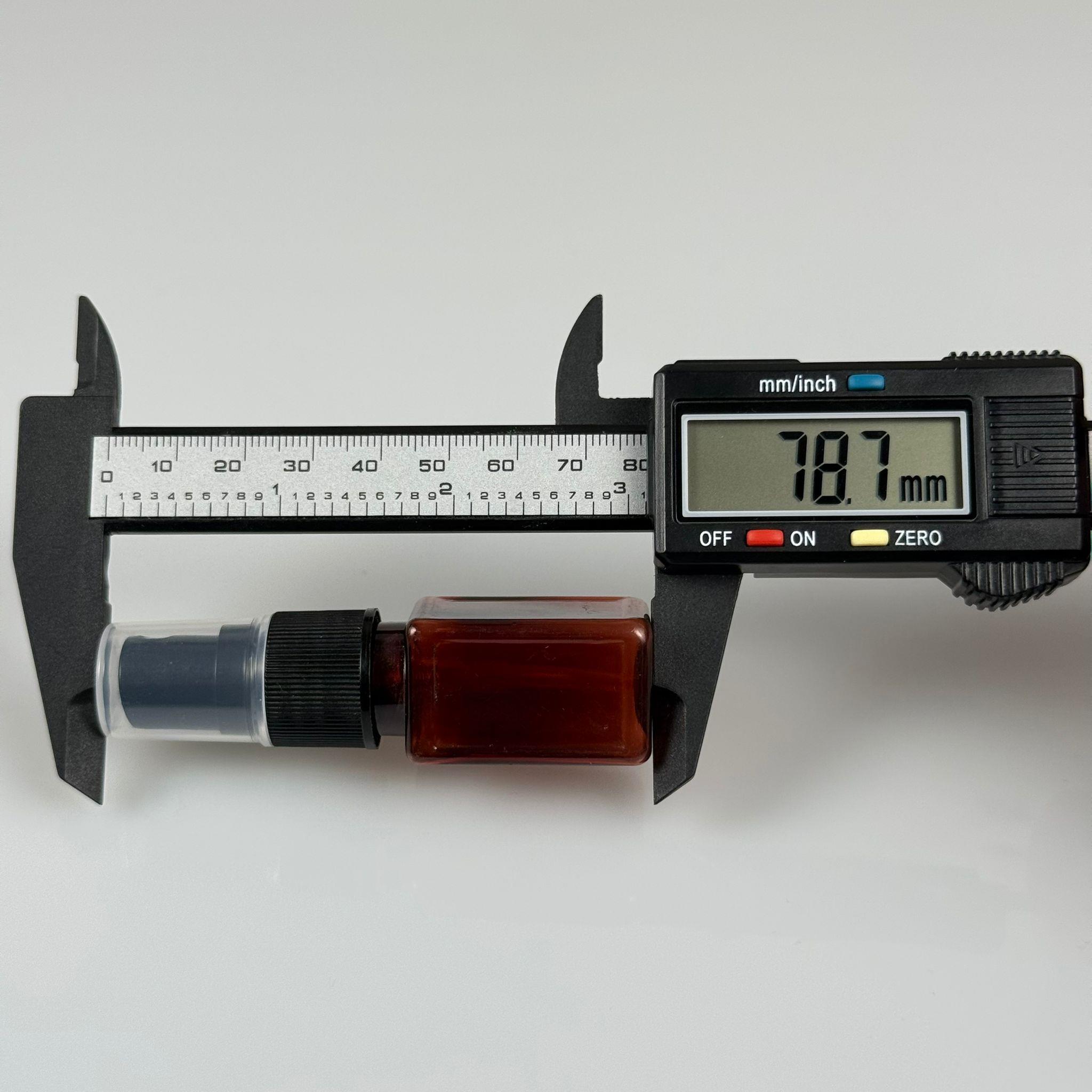 10 CC AMBER KARE PET ŞİŞE - SİYAH SPREYLİ TESTER 10 ML PLASTİK ŞİŞE