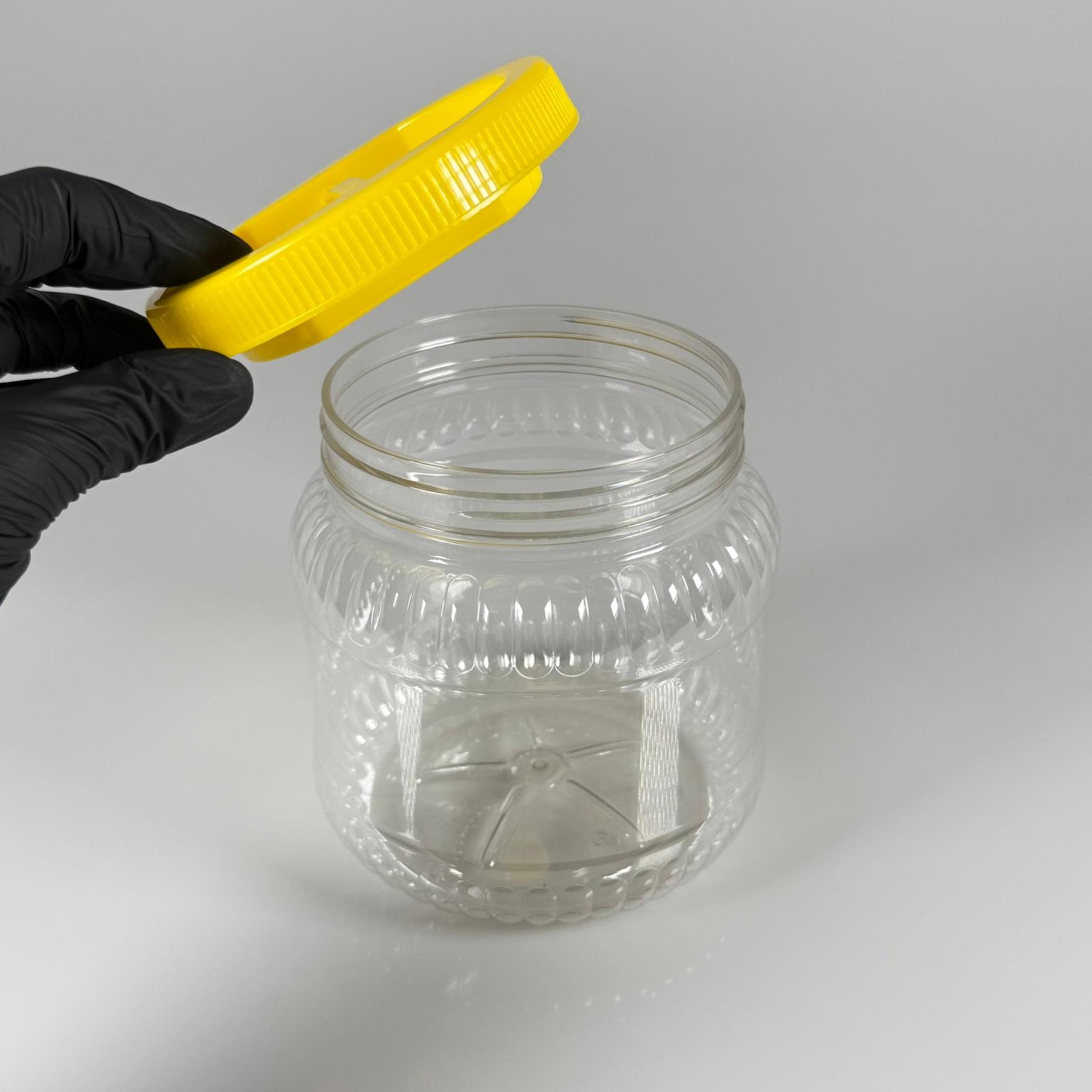 1300 CC PET KAVANOZ - SİYAH KAPAKLI - PLASTİK KAVANOZ - 1,3 LT PET BİDON - 1300 ML YUVARLAK KAVANOZ 110 MM AĞIZ- TURŞU, ZEYTİN VB İÇİN BOŞ PLASTİK BİDONLARI