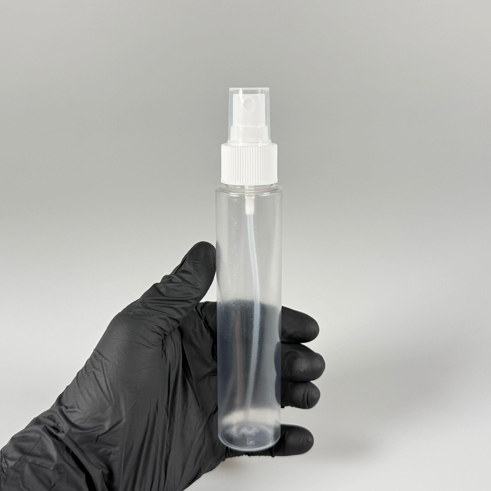 100 CC UZUN SİLİNDİR BUĞULU PET ŞİŞE (24 GR)  - BEYAZ SPREYLİ - 100 ML BİBERİYE SUYU, LAVANTA YAĞI, SAÇ SERUM, TONİK VB İÇİN PLASTİK KOZMETİK AMBALAJLARI