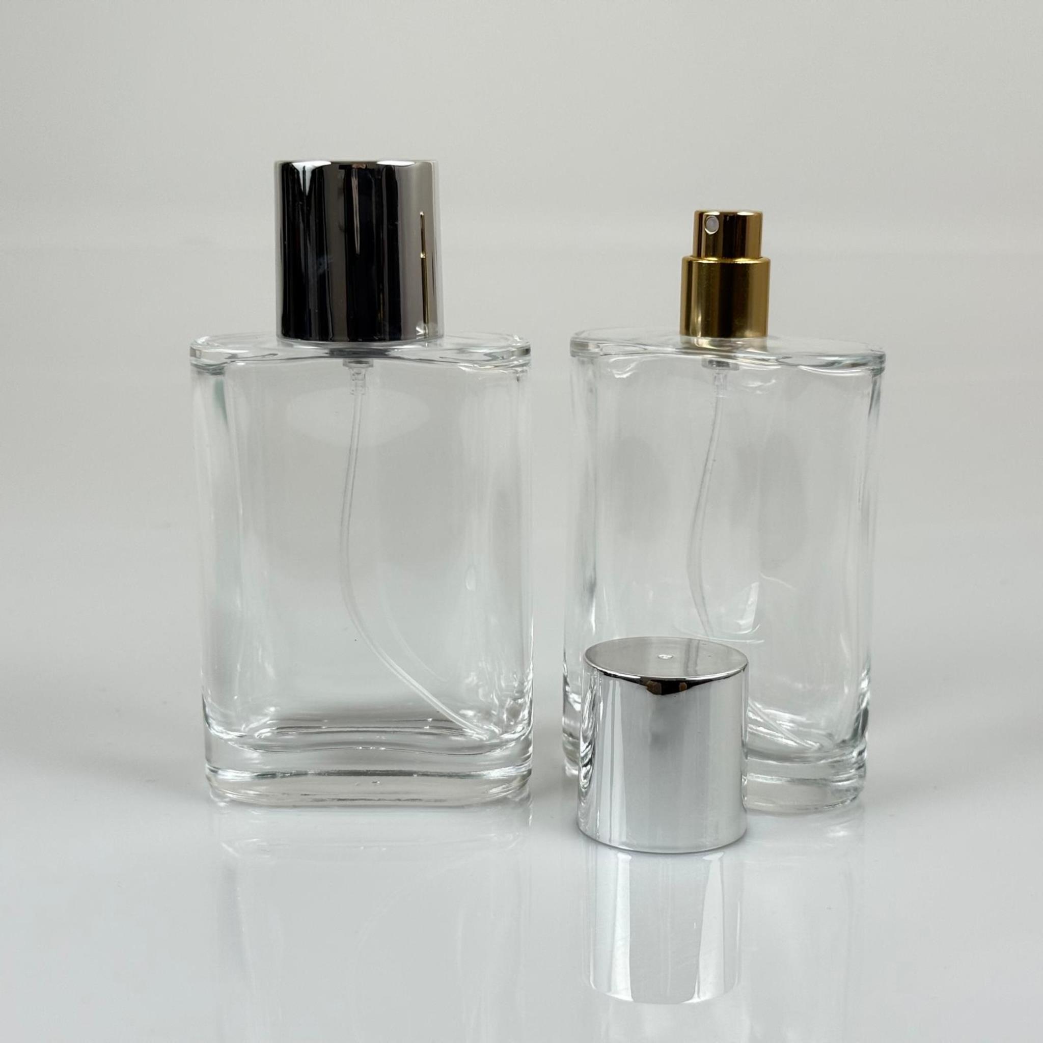 100 ML YASSI MODEL CEO PARFÜM ŞİŞESİ + GOLD METAL SPREYLİ + GÜMÜŞ GENİŞ KAPAKLI (AĞIZ 15 MM GEÇME KOLAY KAPAMA)