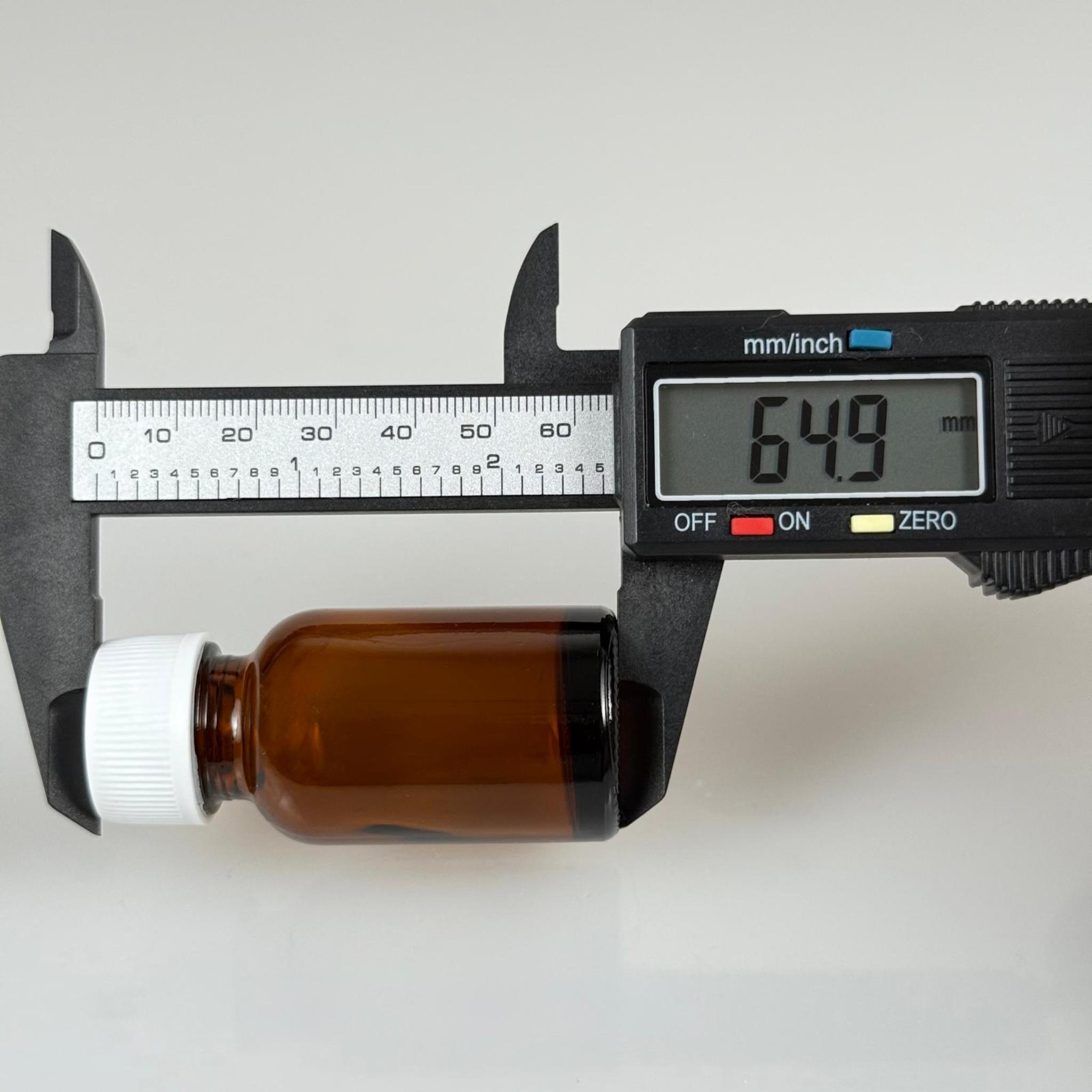 20 CC AMBER CAM ŞİŞE - BEYAZ KAPAKLI - 20 ML KAHVERENGİ CAM ŞİŞE