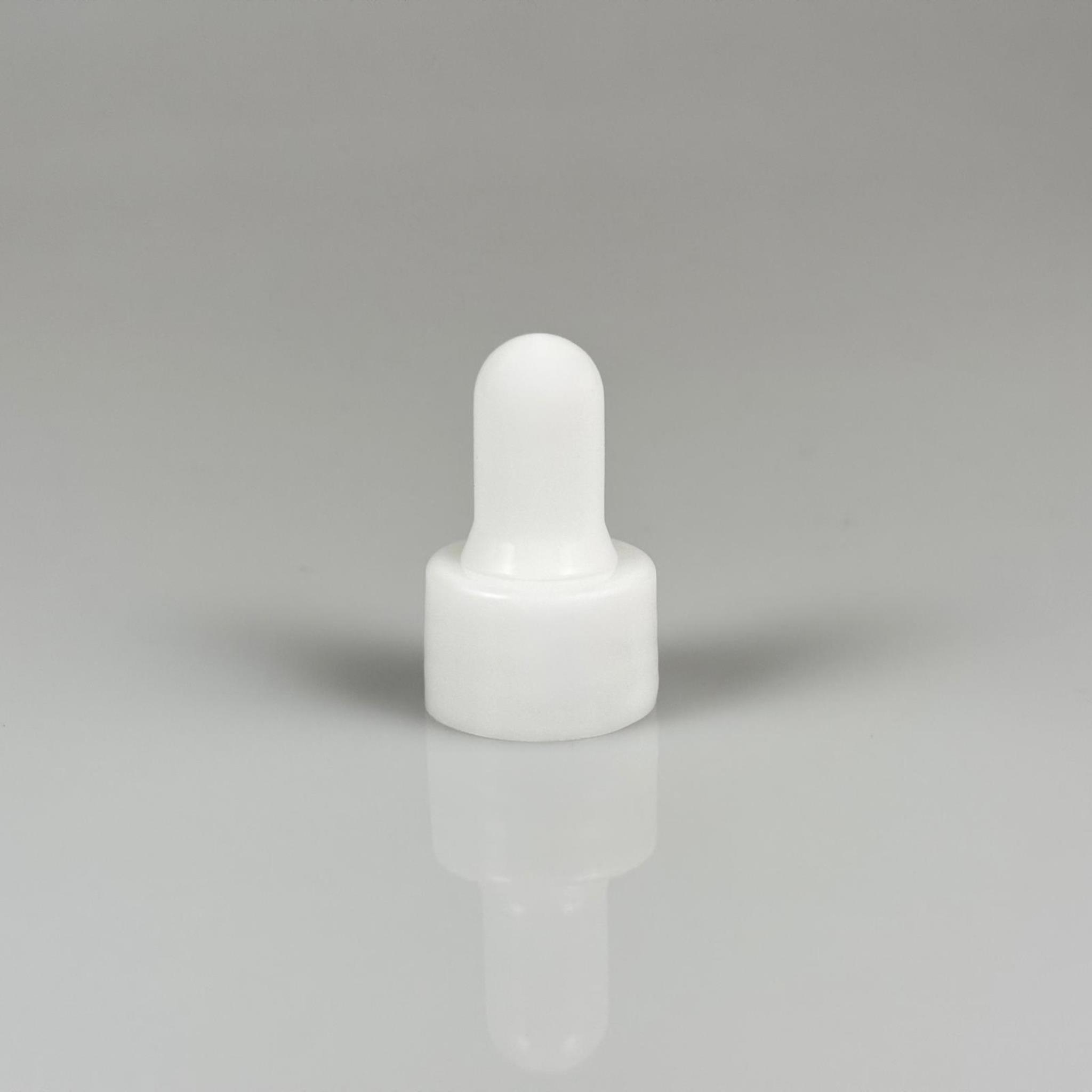 18 MM BEYAZ EMZİKLİ DELİKLİ PLASTİK KAPAK BEYAZ - DÜZ (DAMLALIK İÇİN)