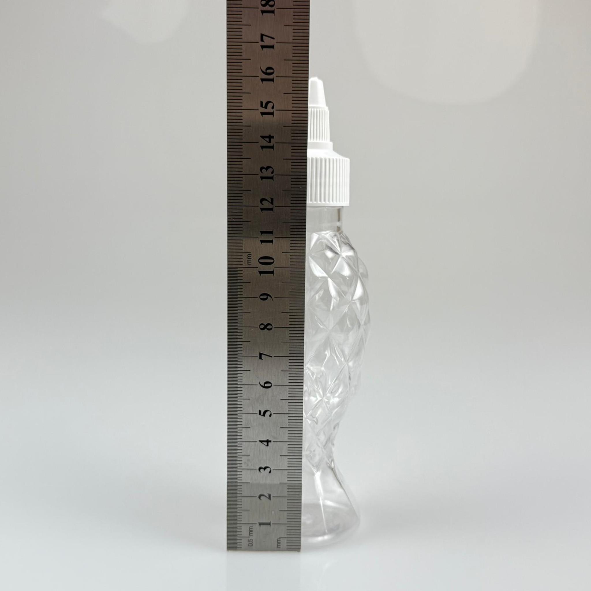 YAĞ, SOS, ACI SOS, SİRKE, SRIRACHA, MÜREKKEP, TUTKAL AKITICI VB BOŞ ŞİŞELERİ - BEYAZ SİVRİ TWİST AKITICI KAPAK + 100 ML BALIKSIRTI SERT PET PLASTİK ŞİŞE TAKIM