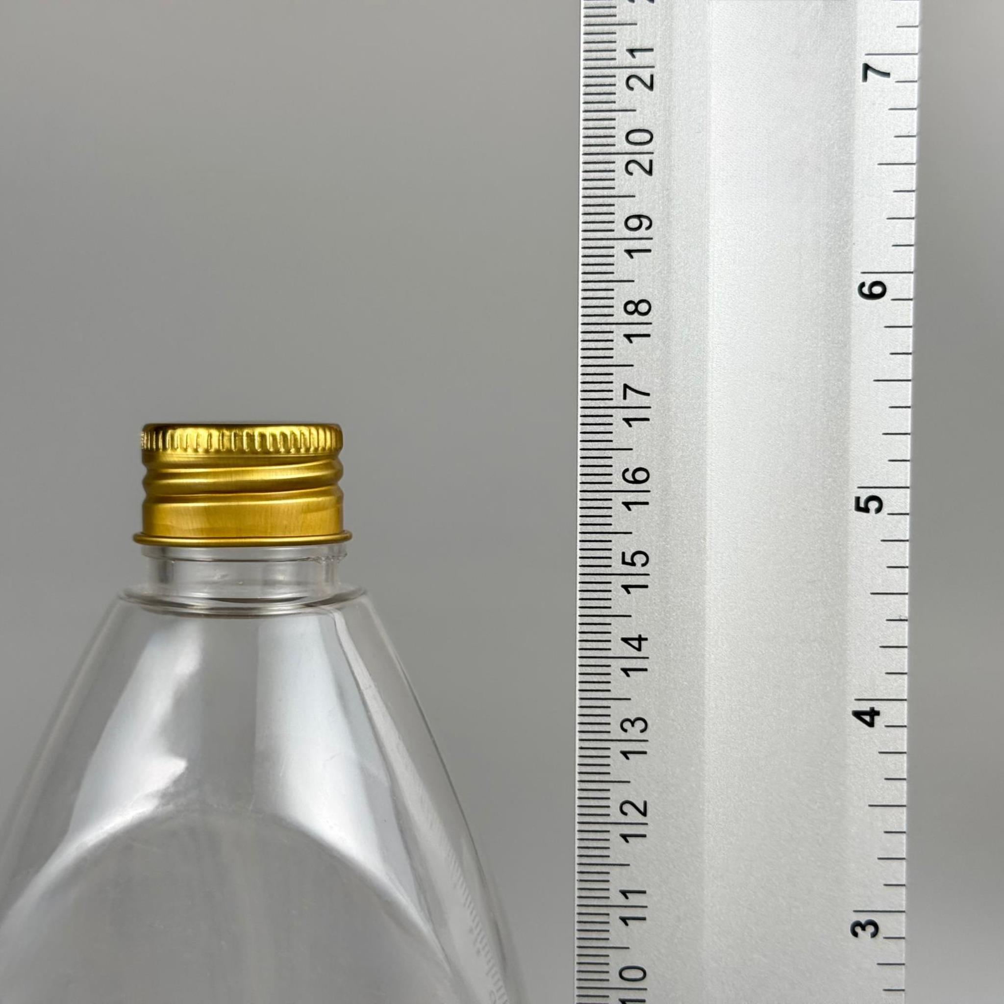 400 CC YASSI PET SIVI SABUN ŞİŞESİ (AĞIZ ÇAPI 24 MM) + KÖPÜK CONTALI GOLD METAL ALÜMİNYUM KAPAKLI - 400 ML YASSI PET ŞİŞE