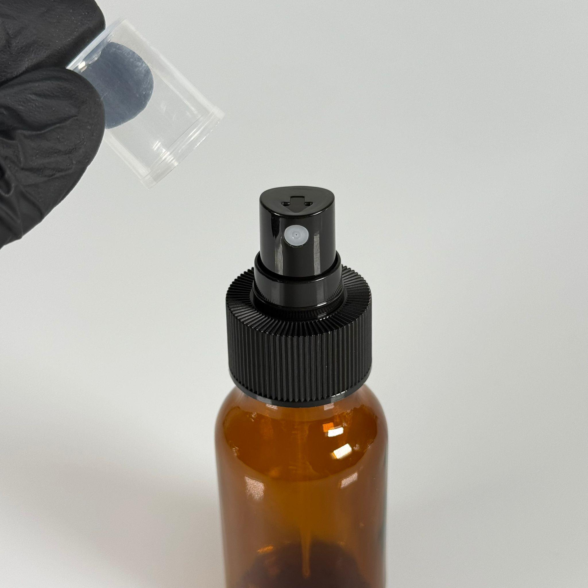 50 CC AMBER SİYAH SPREY BAŞLIKLI CAM ŞİŞE - 50 ML KAHVERENGİ FISFIS KAPAKLI ŞİŞE