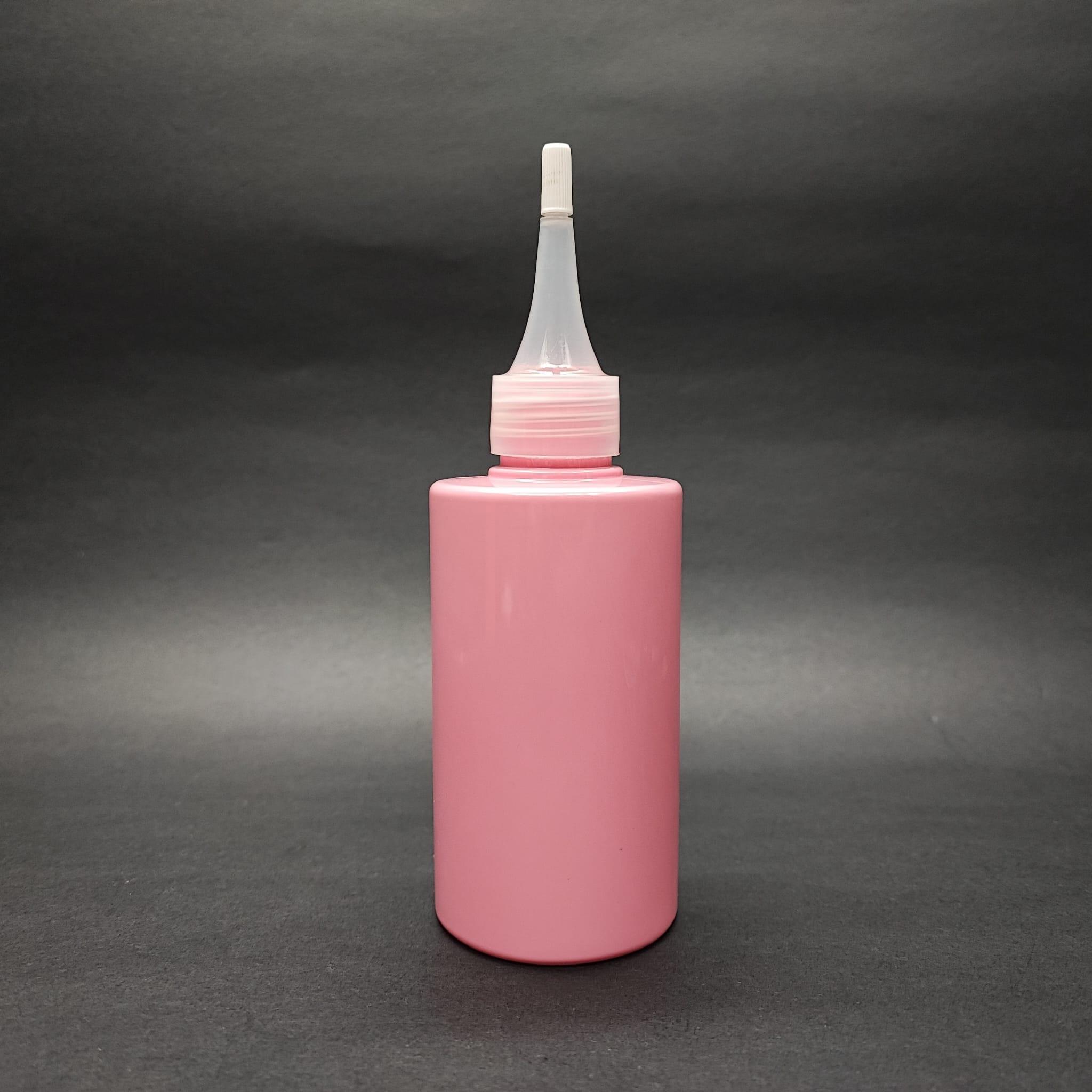 200 CC KÜT BOYUNLU SİLİNDİR PET ŞİŞE (24 GR) - AKITICI KAPAKLI - 200 ML PLASTİK ŞİŞE - PEMBE