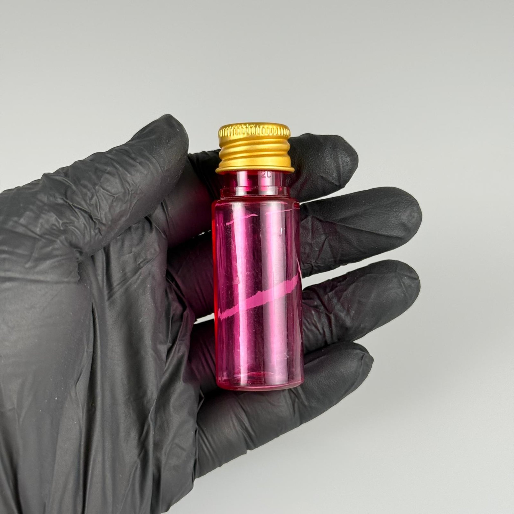 15 CC SİLİNDİR PEMBE PET ŞİŞE + KÖPÜK CONTALI GOLD ALÜMİNYUM METAL KAPAKLI TAKIML - 15 ML PEMBE PET ŞİŞE