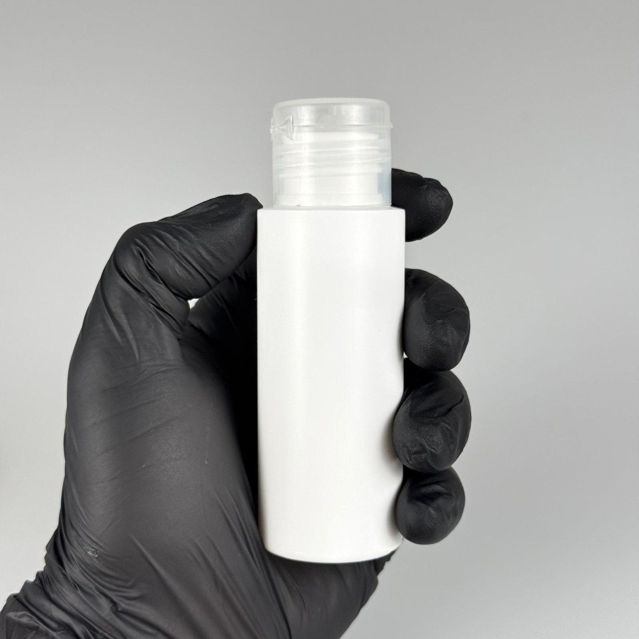 50 CC POLİETİLEN BEYAZ ŞİŞE - ŞEFFAF FLİP-TOP KAPAKLI TAKIM - 50 ML PLASTİK ŞİŞE