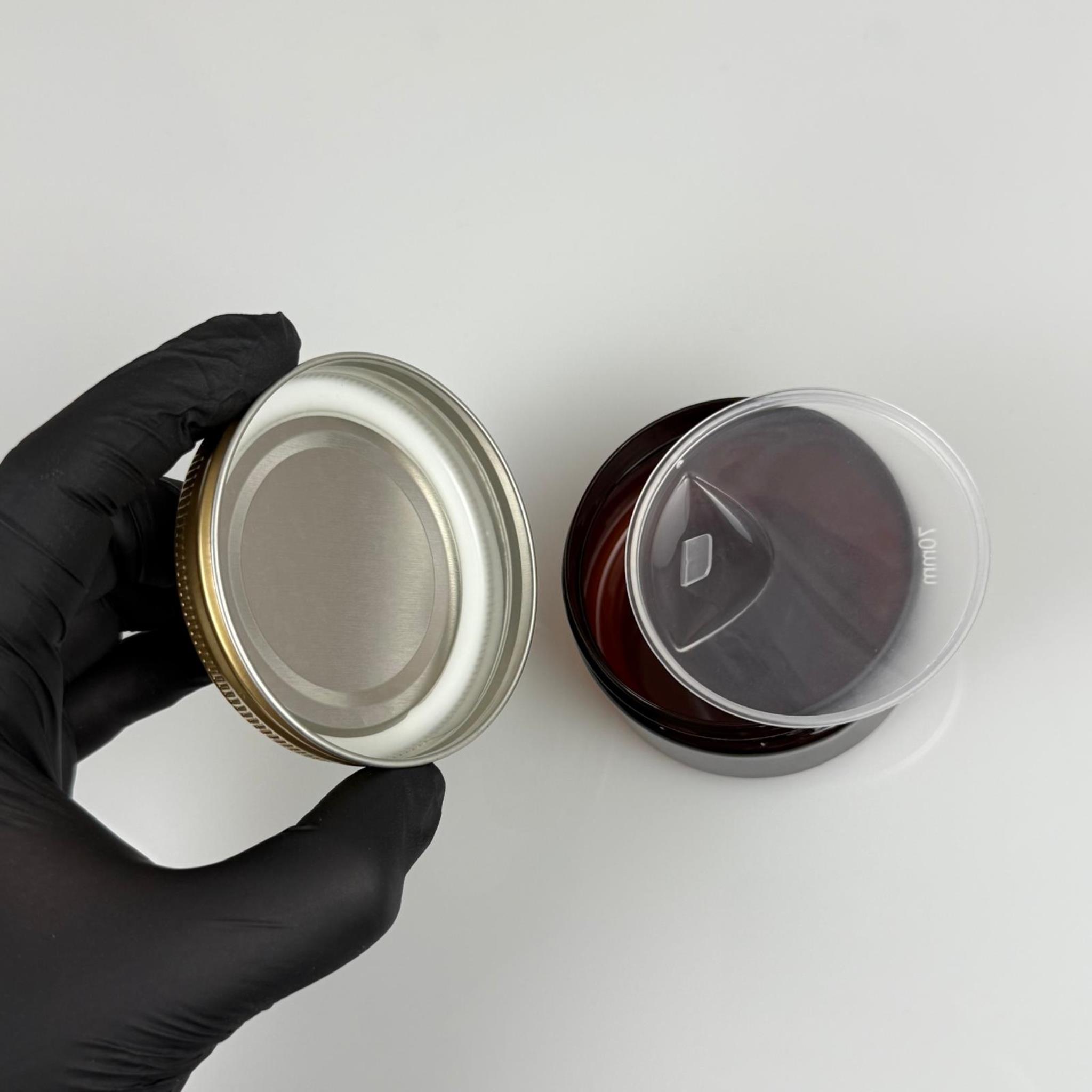 100 ML SERT PET KAVANOZ + GOLD METAL KAPAK + İÇ TIPA - 100 CC KALIN AMBER PLASTİK KAVANOZ GOLD METAL KAPAKLI İÇ TIPALI TAKIM - KREM KAVANOZLARI