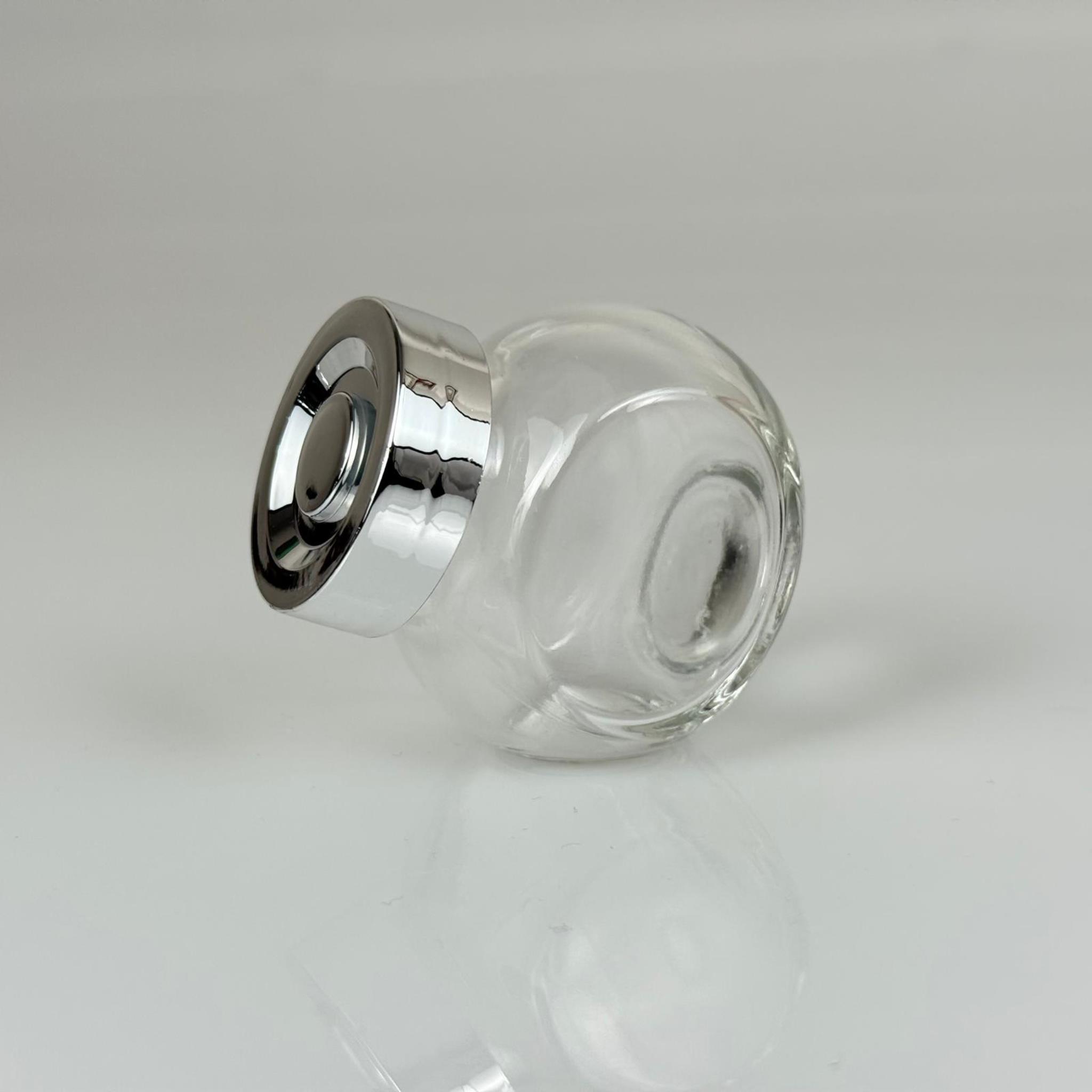 40 CC YATIK KAVANOZ - GÜMÜŞ KAPAKLI - 40 ML ÇİFT DİPLİ MİNİ BAHARAT KAVANOZU
