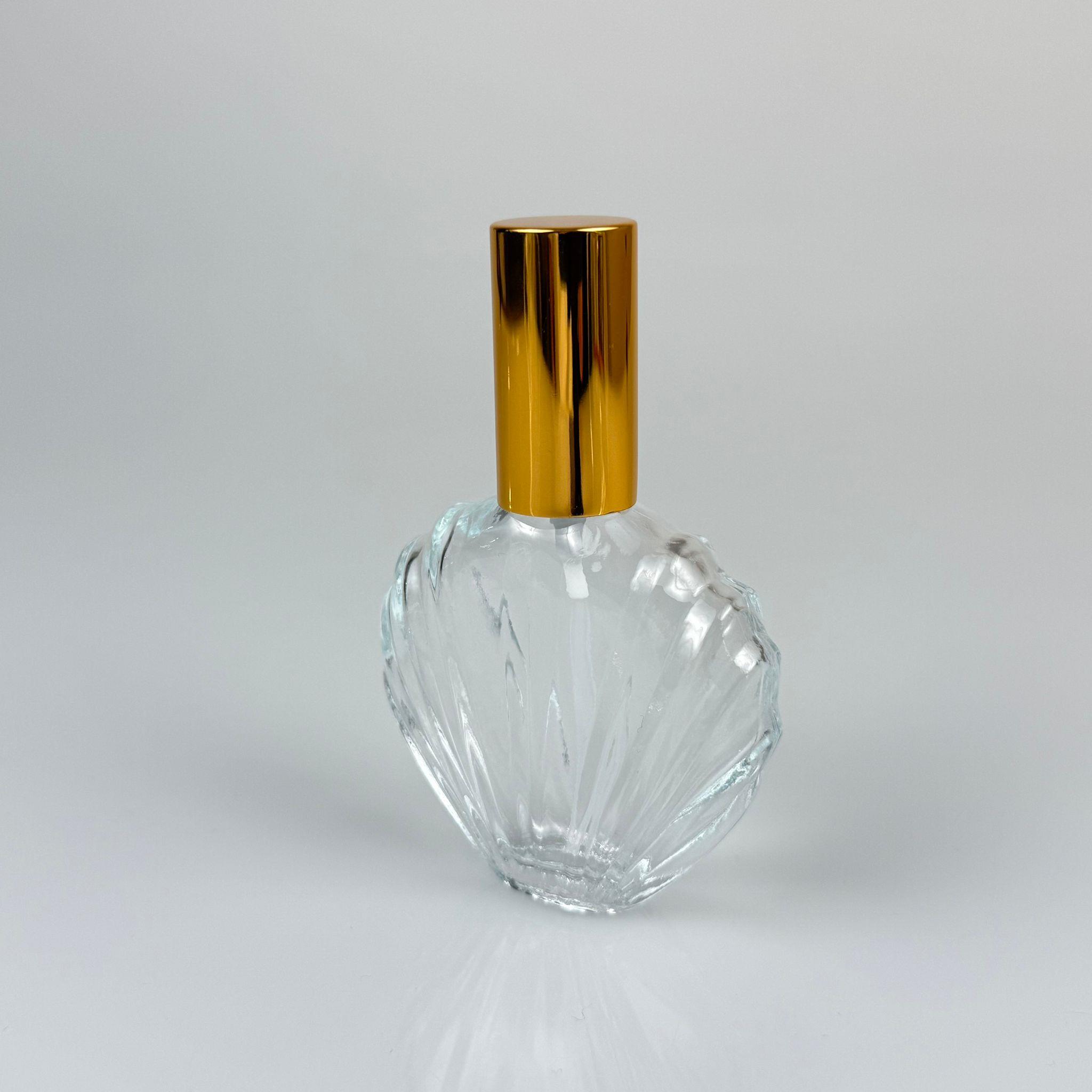 45 CC İSTİRİDYE MODEL CAM ŞİŞE - VİDALI GOLD SPREYLİ PARFÜM KOLONYA ŞİŞESİ TAKIM - 45 ML PRESTİJLİ ŞİŞE