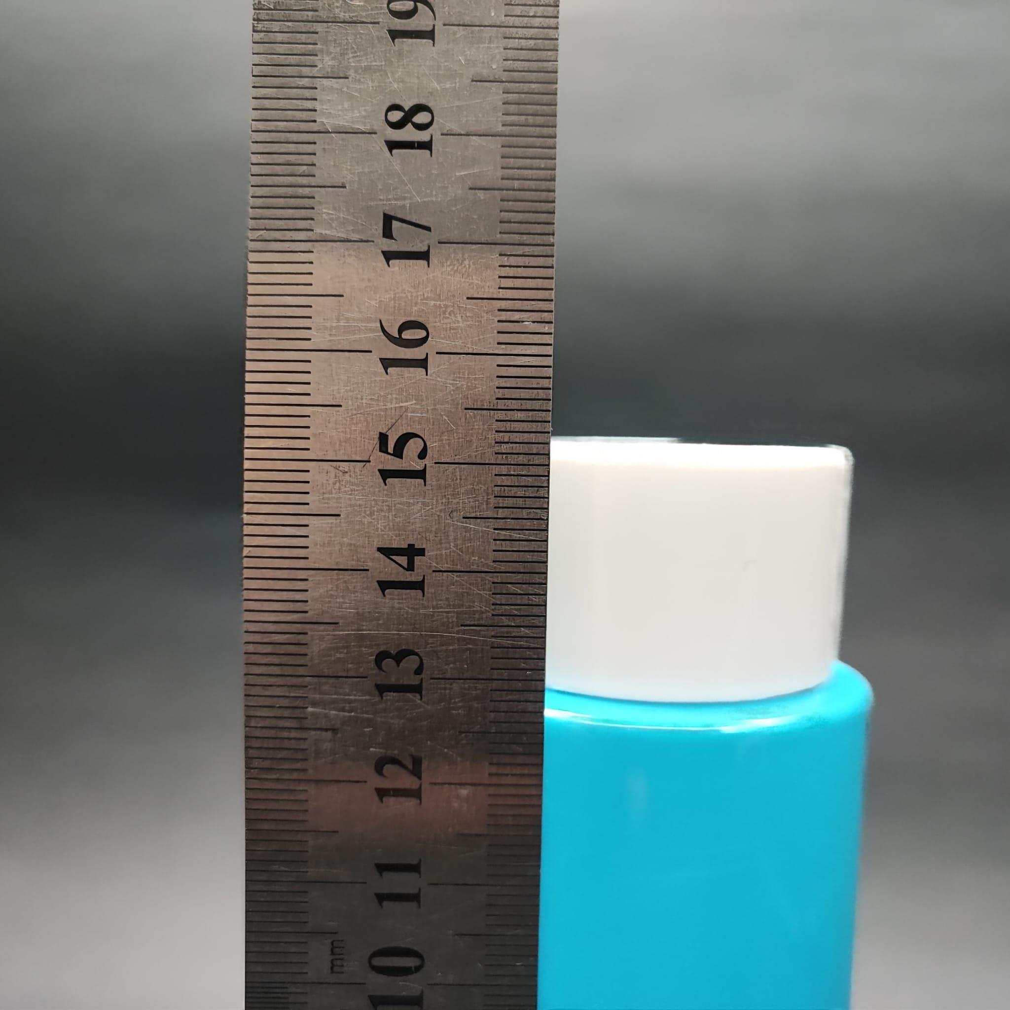 200 CC KÜT BOYUNLU UZUN SİLİNDİR PET ŞİŞE (24 GR) - BEYAZ KOLONYA LOSYON KAPAK + TIPA - 200 ML PLASTİK ŞİŞE - MAVİ
