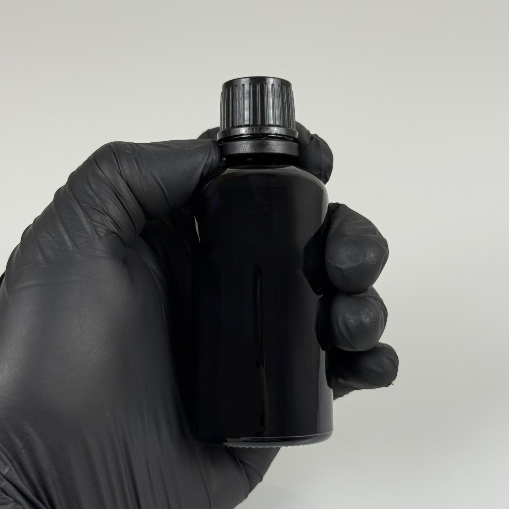 50 CC SİYAH İÇTEN DAMLALIKLI (OPSİYONEL DAMLALIK) - SİYAH KİLİTLİ KAPAKLI CAM ŞİŞE - 50 ML KOLONYA TIPALI CAM ŞİŞE