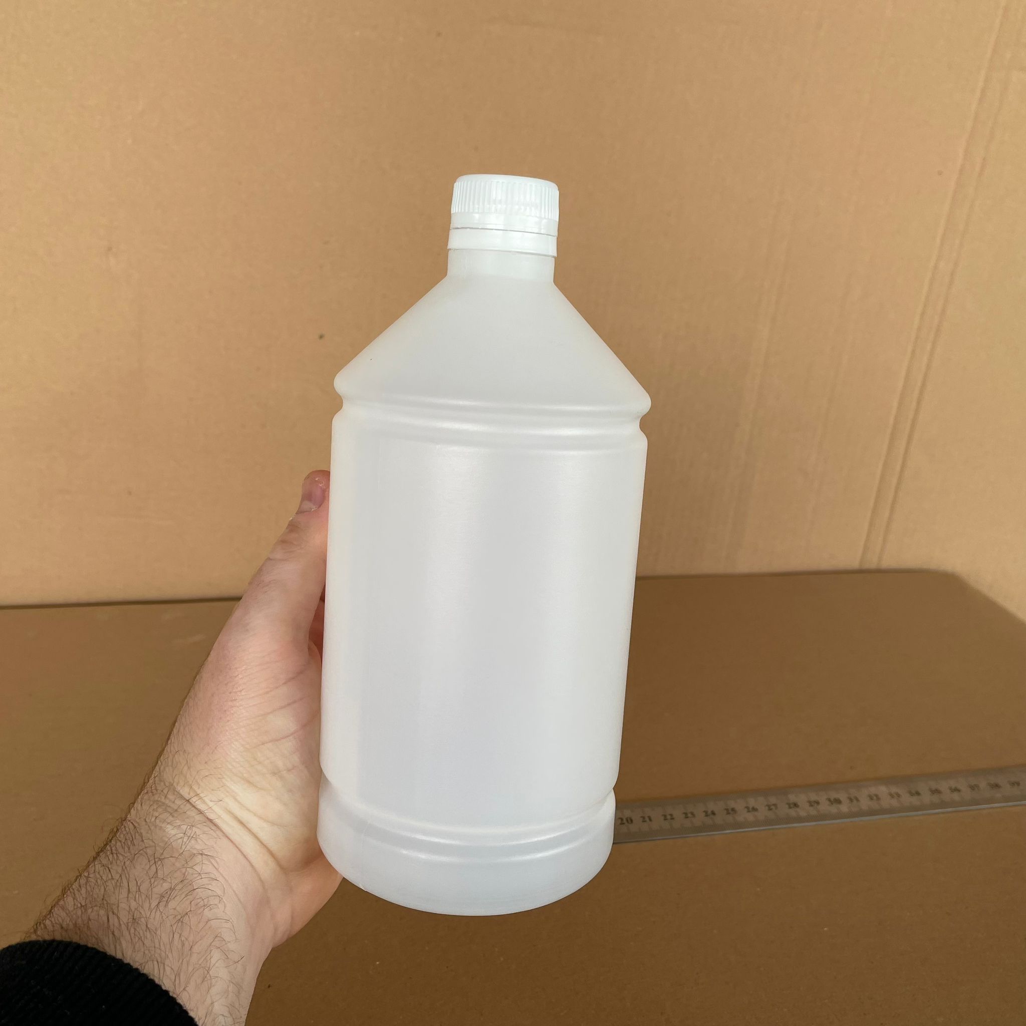 1000 CC TİNER ŞİŞESİ - BEYAZ KİLİTLİ KAPAKLI - 1000 ML KİMYASALA DAYANIKLI PLASTİK ŞİŞE - 1 LT POLİETİLEN ŞİŞE