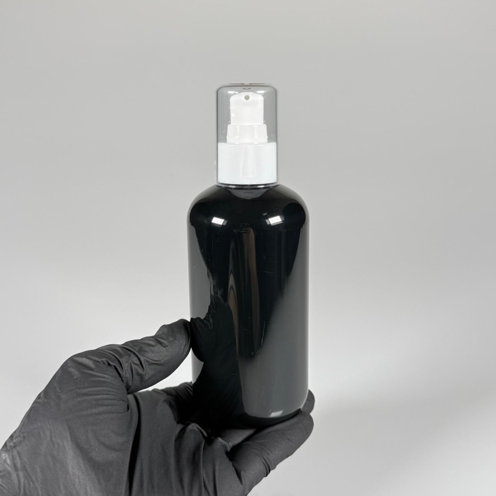 250 CC SİYAH ŞİŞE - BEYAZ LOSYON POMPALI - 250 ML POMPALI PLASTİK ŞİŞE - ZEYNEP MODEL PET ŞİŞE