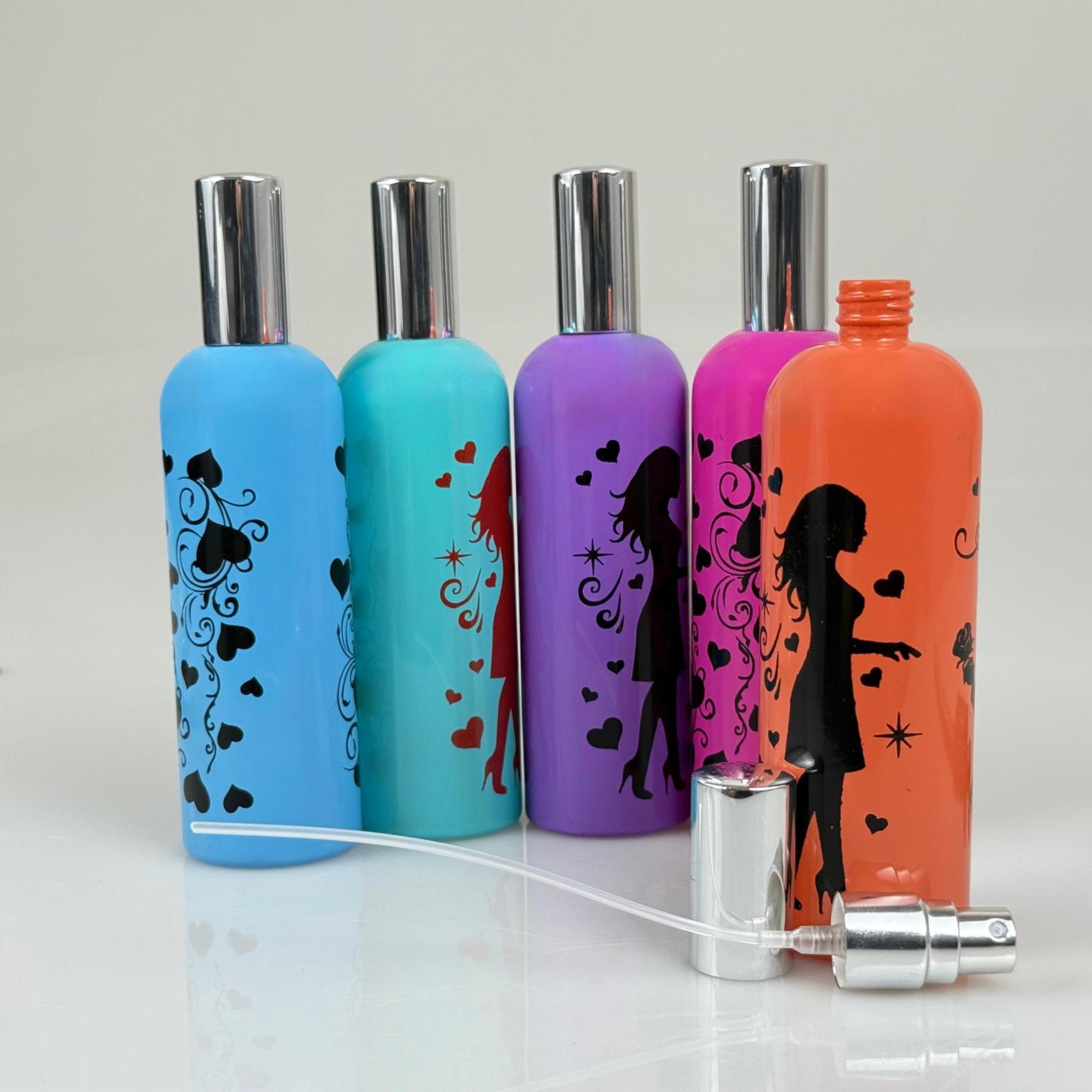 50 CC RENKLİ PARFÜM ŞİŞESİ - SPREYLİ KAPAKLI TAKIM - 50 ML PARFÜM ŞİŞESİ