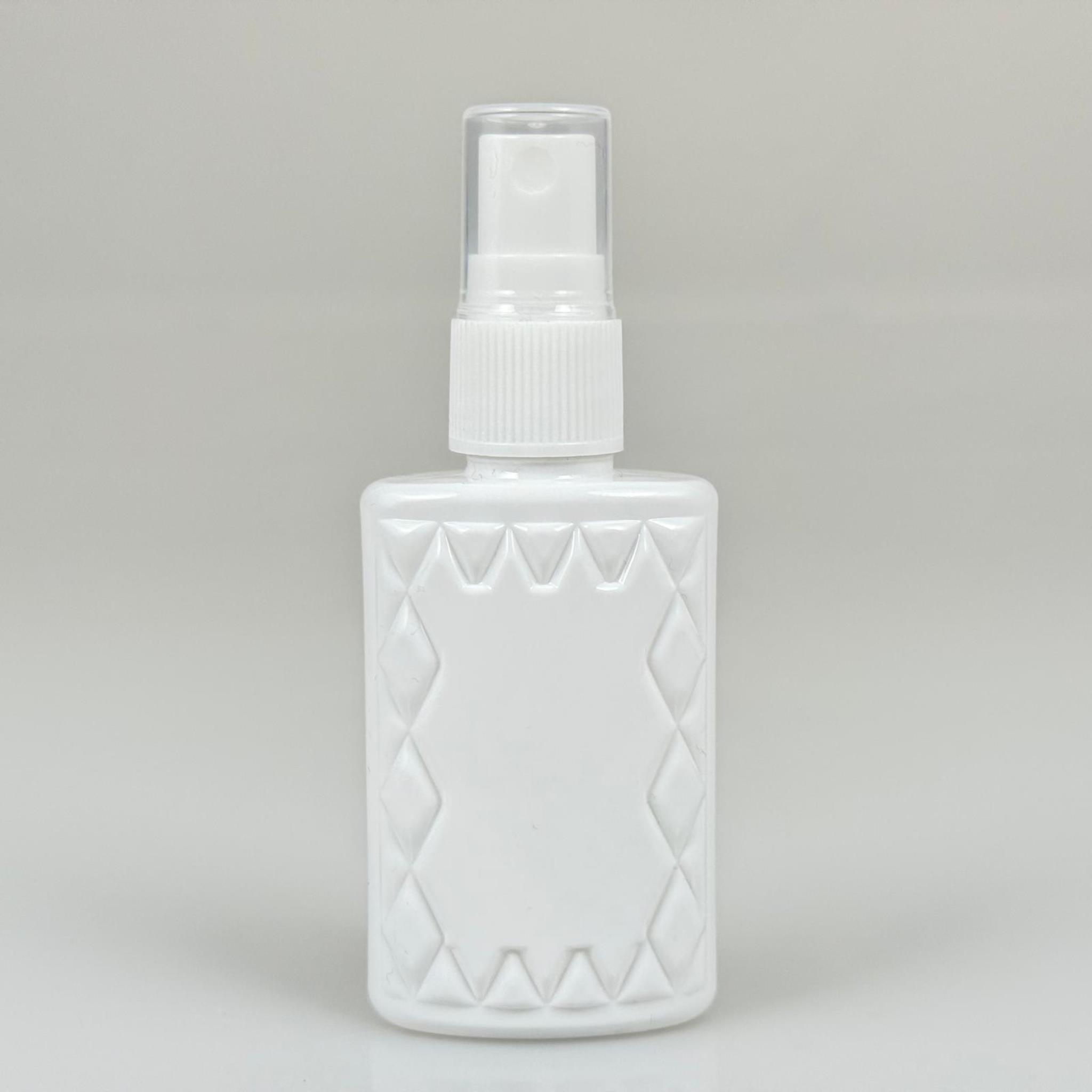 50 CC BEYAZ PET KÖŞELİ PARFÜM ŞİŞESİ - BEYAZ SPREYLİ - 50 ML PLASTİK PARFÜM - KOLONYA ŞİŞESİ