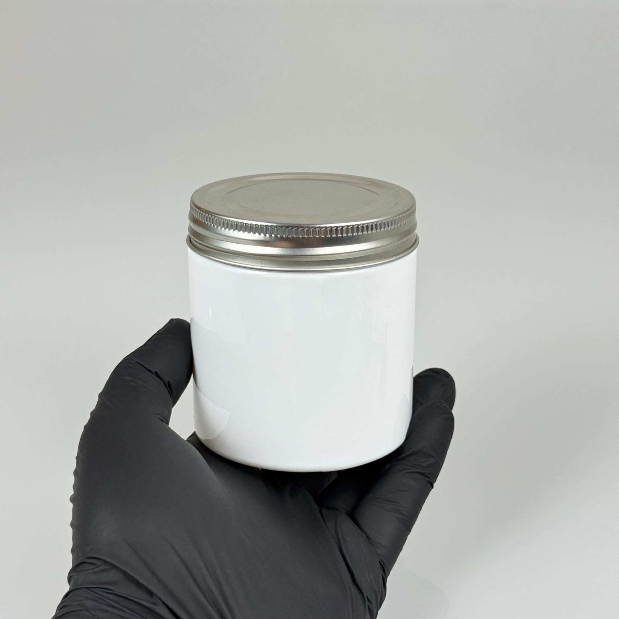 250 CC BEYAZ SERT PLASTİK KAVANOZ - GÜMÜŞ METAL KAPAKLI - 250 ML METAL KAPAKLI PLASTİK KAVANOZ - KOZMETİK KAVANOZ, GIDA KAVANOZU VE KREM KAVANOZU OLARAK KULLANABİLİRSİNİZ