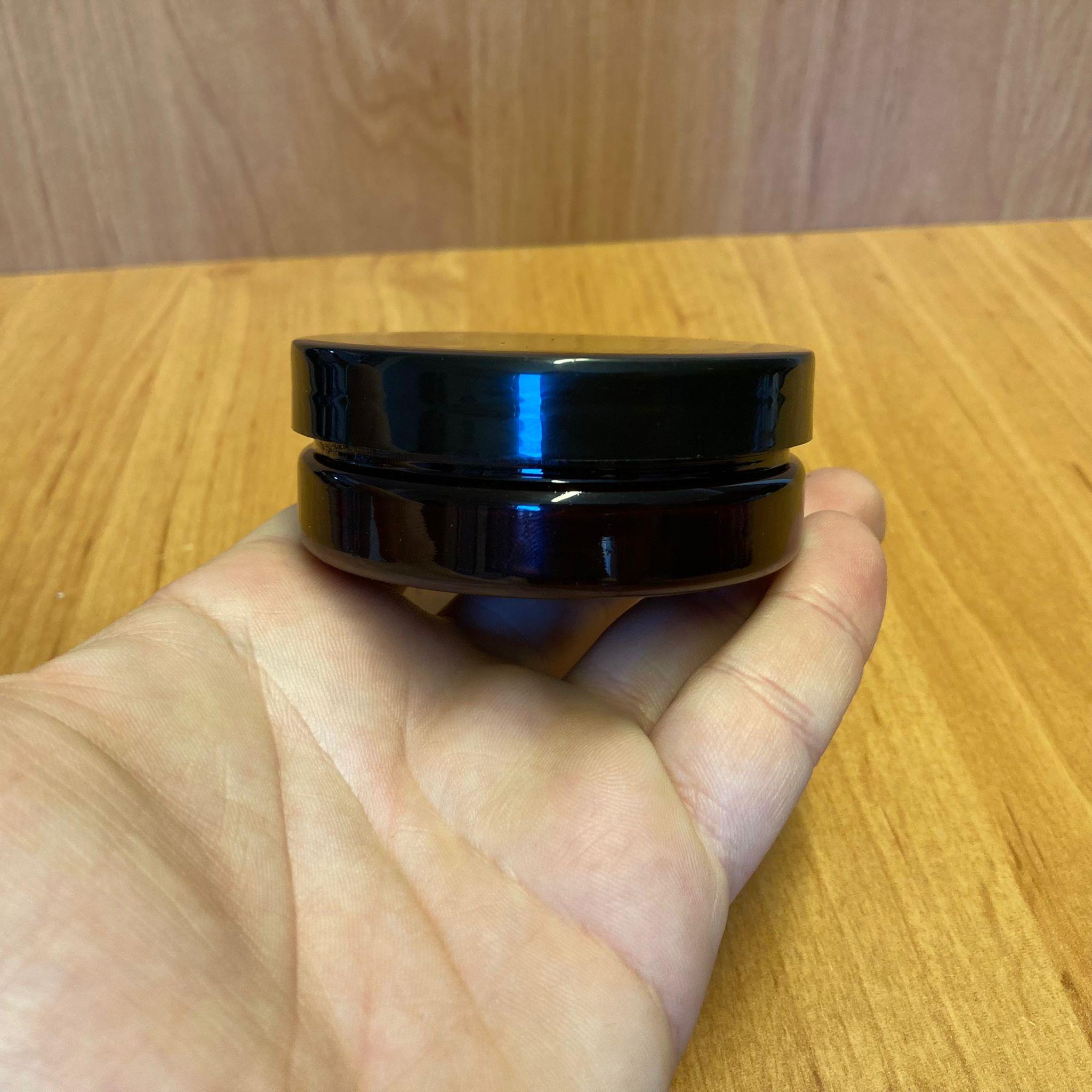 50 CC AMBER SERT PLASTİK KAVANOZ - SİYAH KAPAKLI - 50 ML PLASTİK KREM KAVANOZU