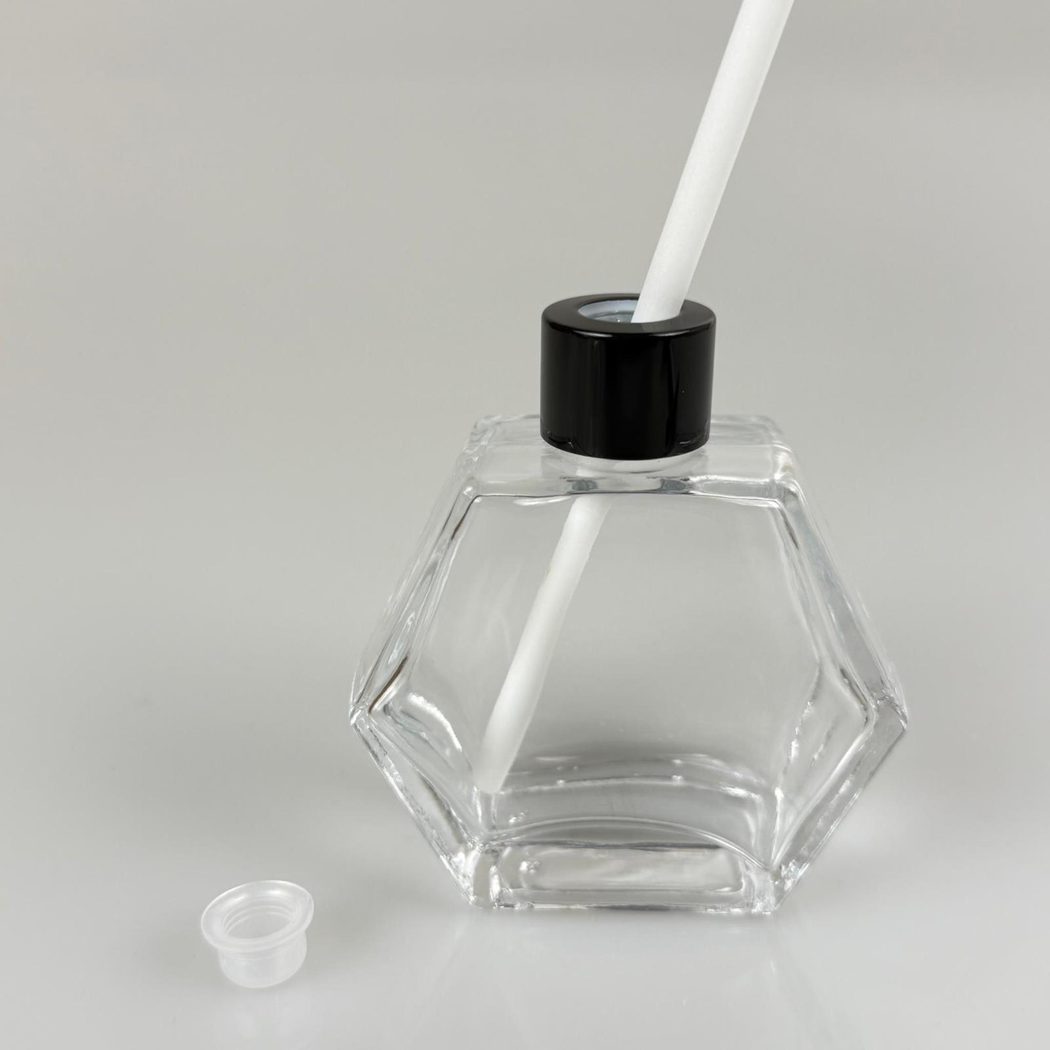 ALTIGEN MODEL CAM BAMBU ODA KOKUSU ŞİŞESİ + METAL SİYAH KAPAK + TIPA + KALIN BEYAZ FİBER BAMBU ÇUBUK - 50 ML SET TAKIM - HEDİYELİK PROMOSYON DİFFUSER ŞİŞELERİ