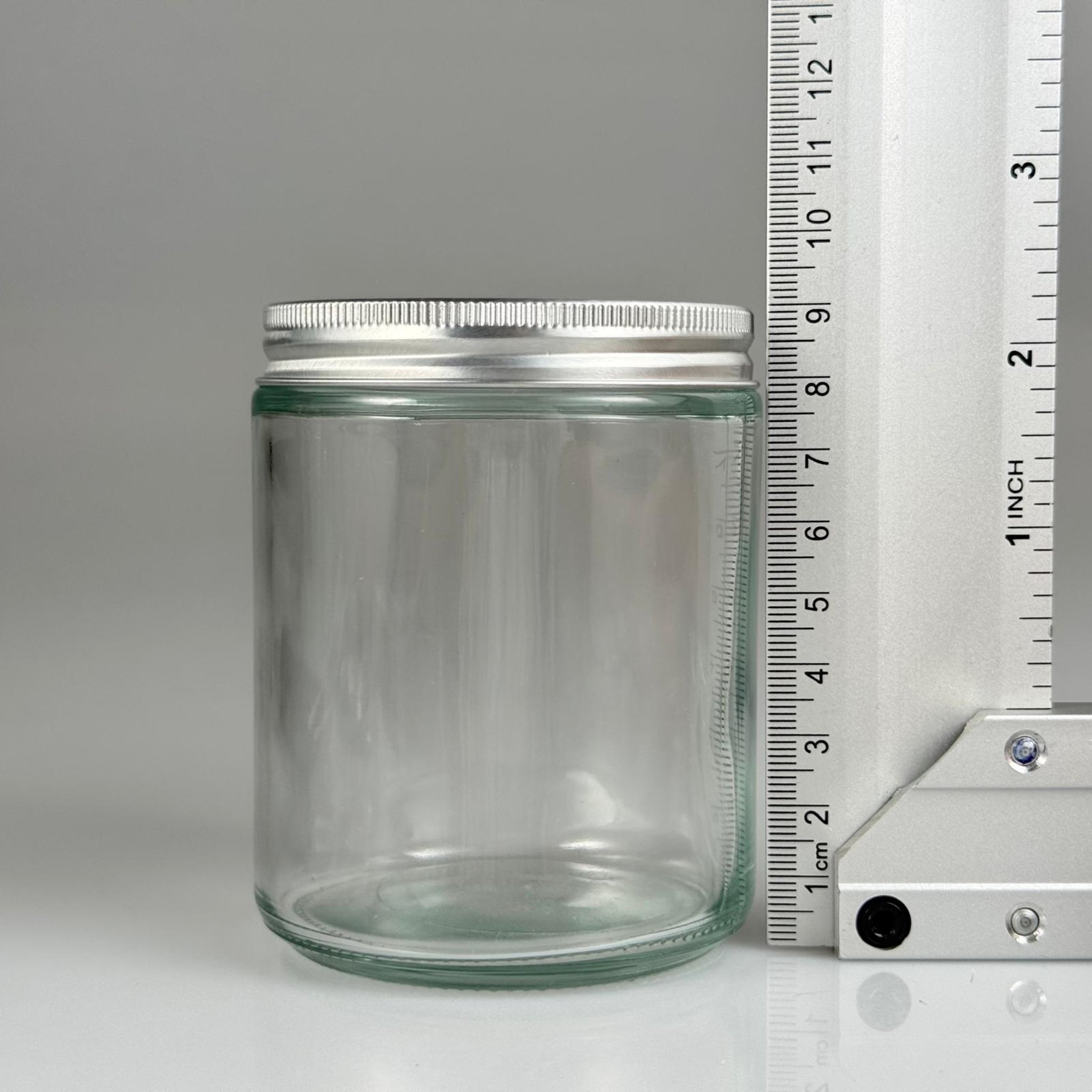 270 CC CAM ŞEFFAF MUM KAVANOZU - KÖPÜK CONTALI SIZDIRMAZ GÜMÜŞ METAL KAPAKLI  - 270 ML KREM KAVANOZU - MUM KAVANOZLARI - MEDİKAL KAVANOZ