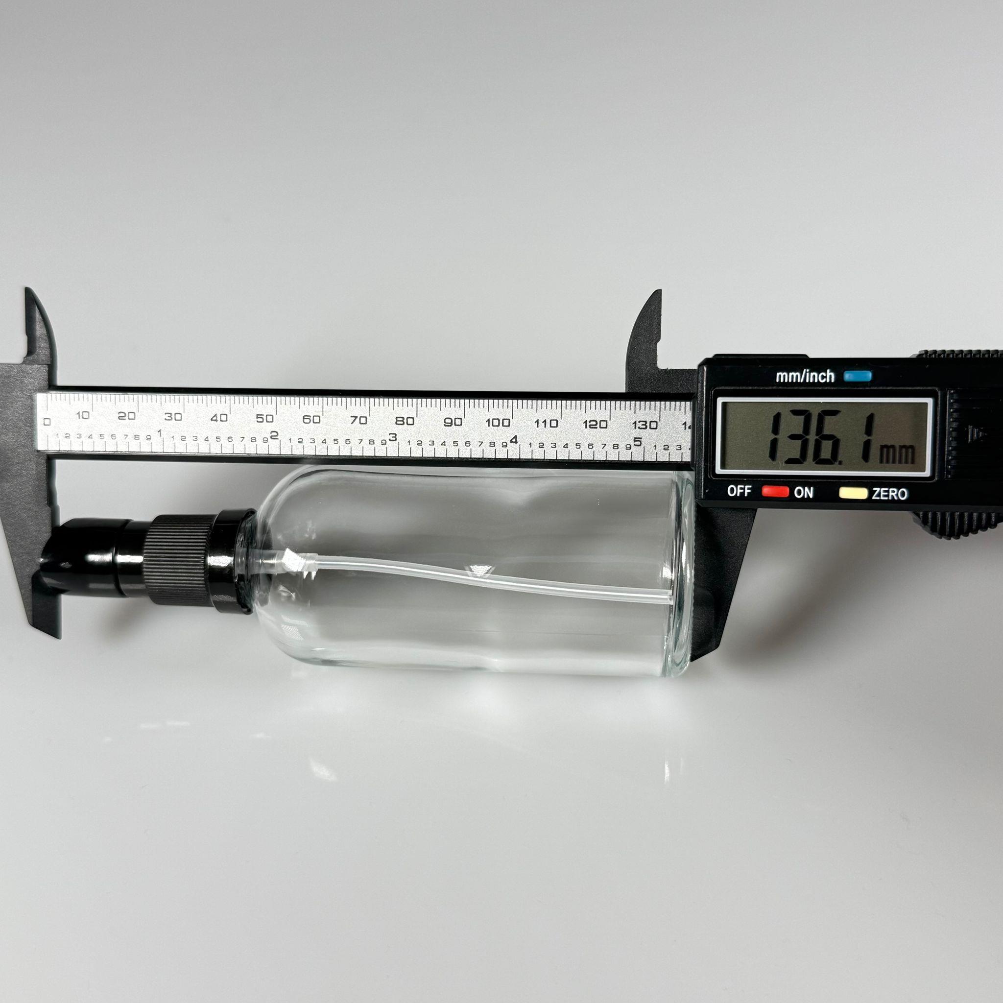 100 CC ŞEFFAF CAM ŞİŞE - SIZDIRMAZ ETEKLİ SİYAH LOSYON POMPALI TAKIM - 100 ML LOSYON ŞİŞESİ - YAĞ, KREM GİBİ YOĞUN KIVAMLI SIVILAR İÇİN CAM AMBALAJ