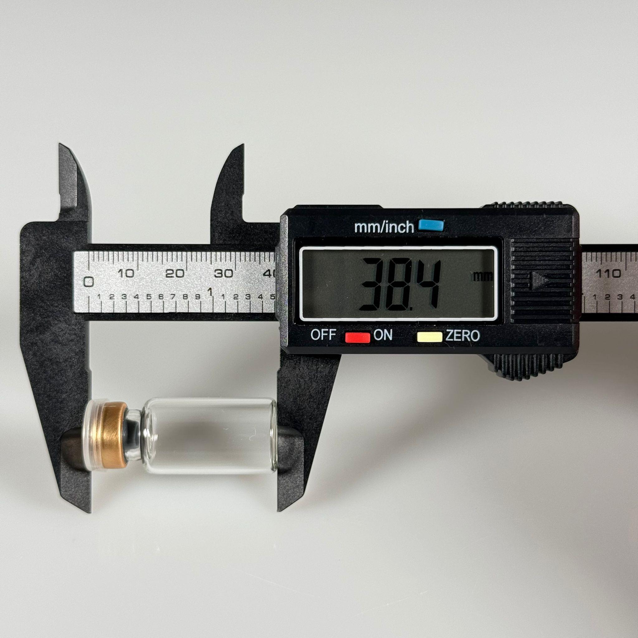 3 ML vial flakon şişe - 13 ağız 3 cc şeffaf cam ilaç şişesi + kauçuk butil enjektör tıpası + gold alüminyum kapaklı takım