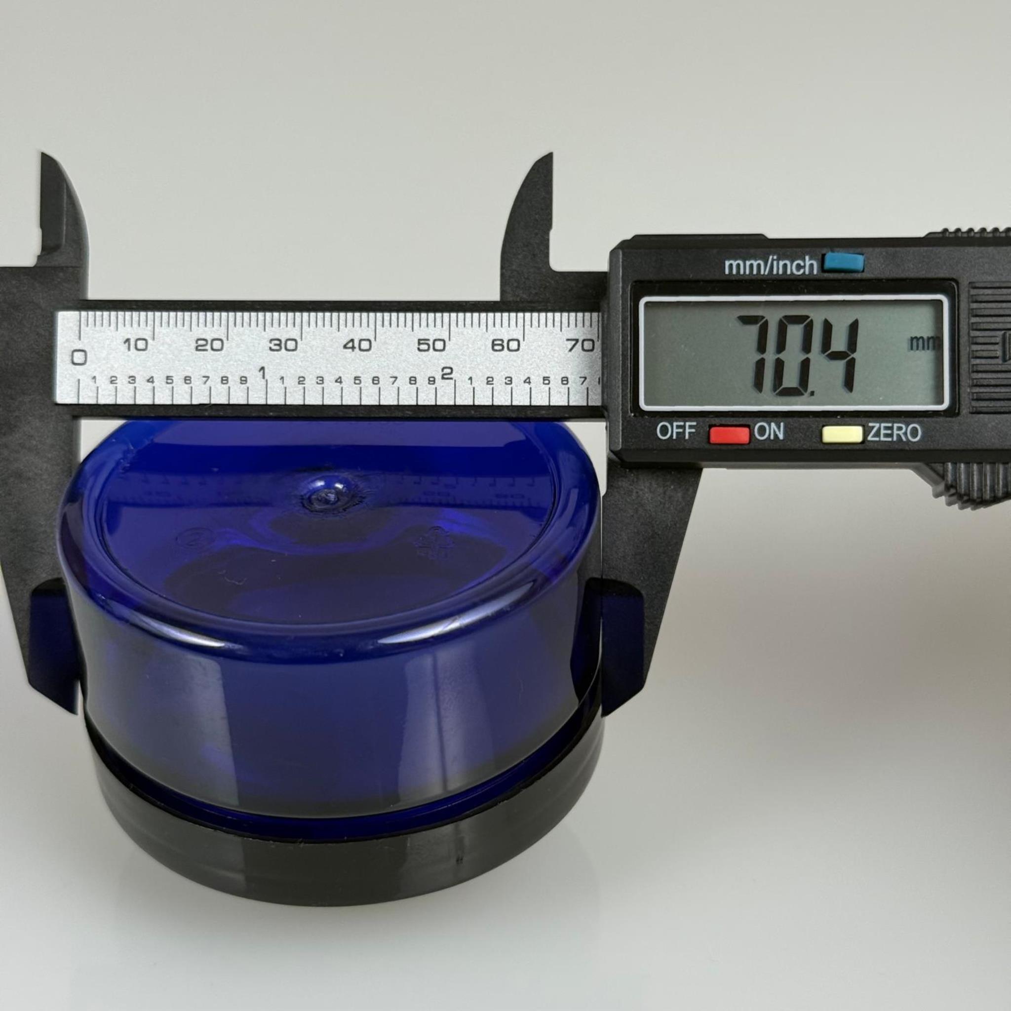 100 ML SERT PET KAVANOZ + SİYAH PLASTİK KAPAK + İÇ TIPA - 100 CC KALIN MAVİ PLASTİK KAVANOZ SİYAH PLASTİK KAPAKLI İÇ TIPALI TAKIM - KREM KAVANOZLARI