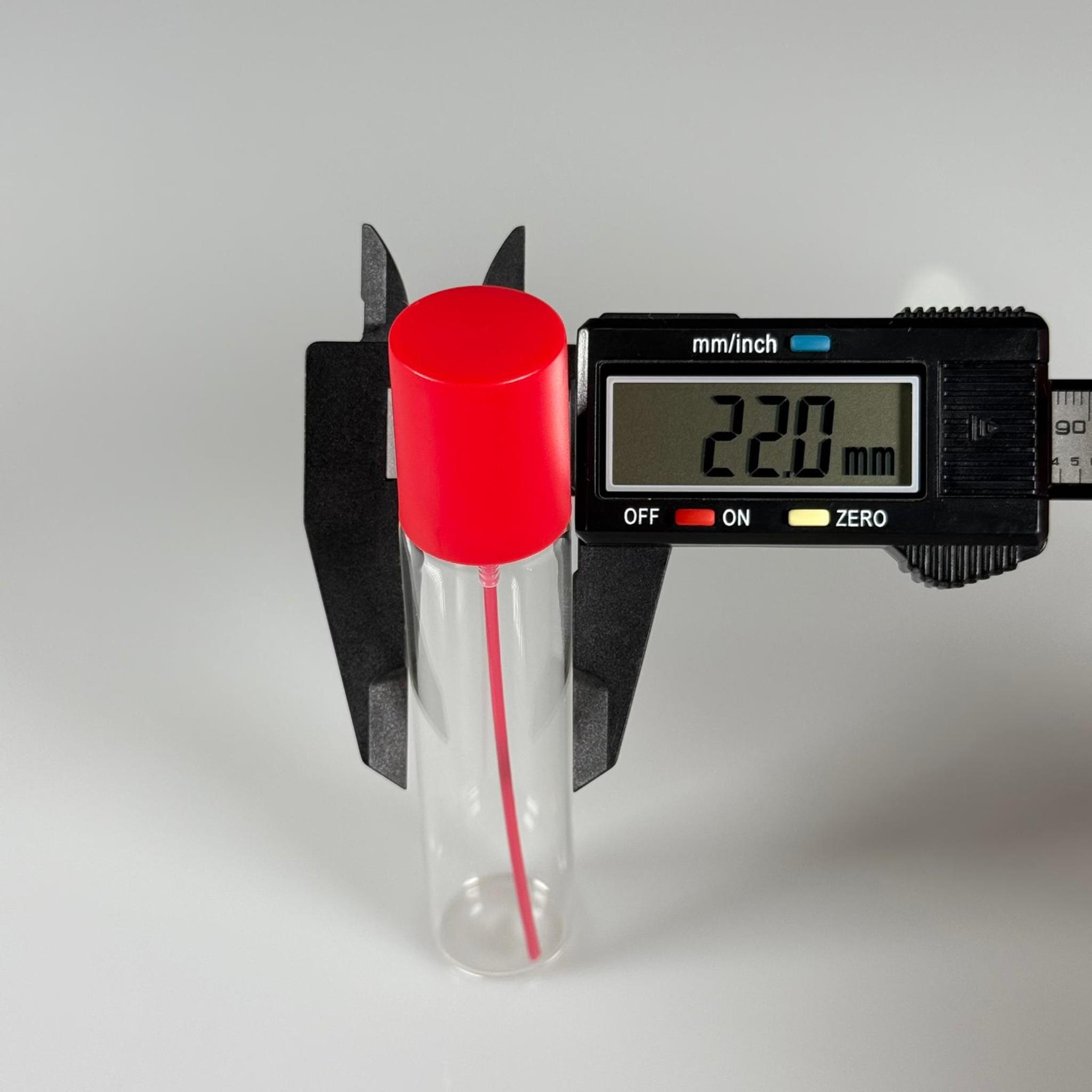 PARFÜM ŞİŞESİ 25 ML - 25 CC PARFÜM AMBALAJI VALFLİ (GEÇME AĞIZ) CAM KALEM PARFÜM İÇİN ŞİŞELERİ - KIRMIZI SPREY + KAPAKLI SET TAKIM