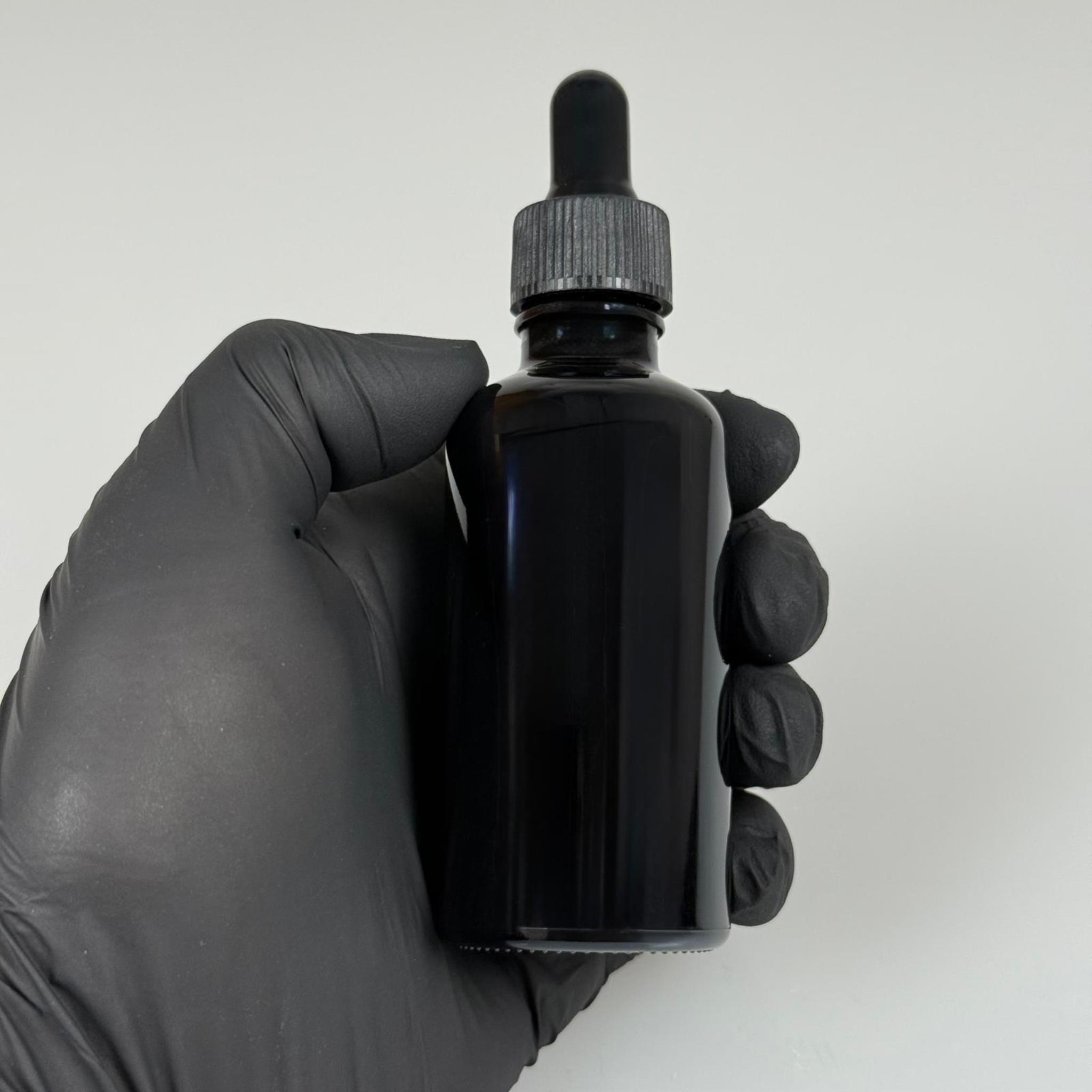 50 CC SİYAH CAM DAMLALIKLI ŞİŞE - SİYAH EMZİK - SİYAH PLASTİK KAPAK - 50 ML SİYAH CAM DAMLALIKLI ŞİŞE