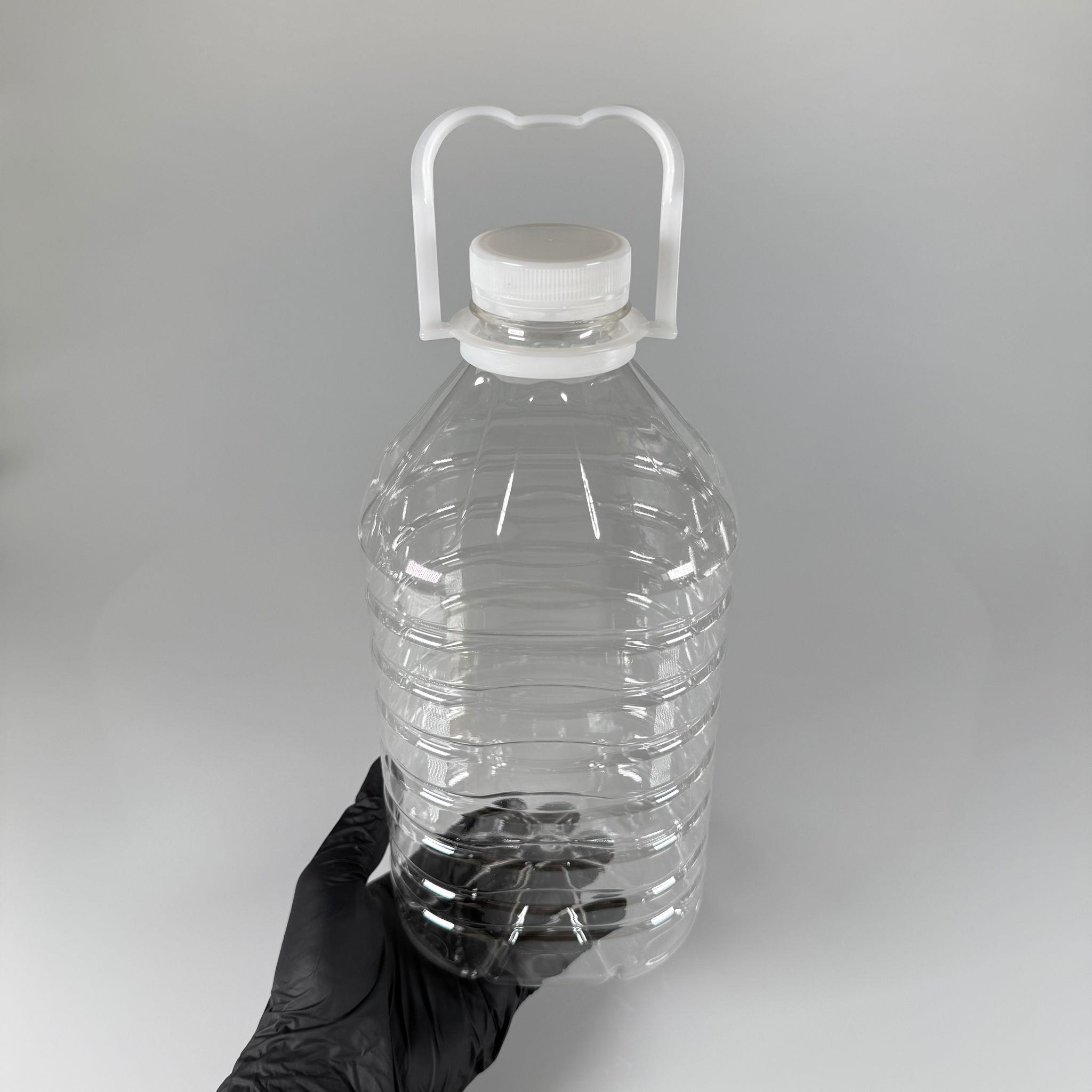 3 LT KÖŞELİ SU PETİ - BEYAZ KAPAKLI BEYAZ KULPLU - 3000 CC PET ŞİŞE