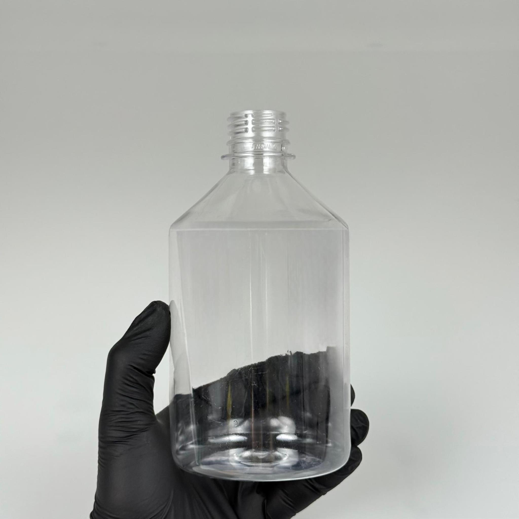 500 CC KÜT BOYUNLU ŞEFFAF PET ŞİŞE - KAPAKSIZ (28 AĞIZ) - 500 ML KALIN PET ŞİŞE