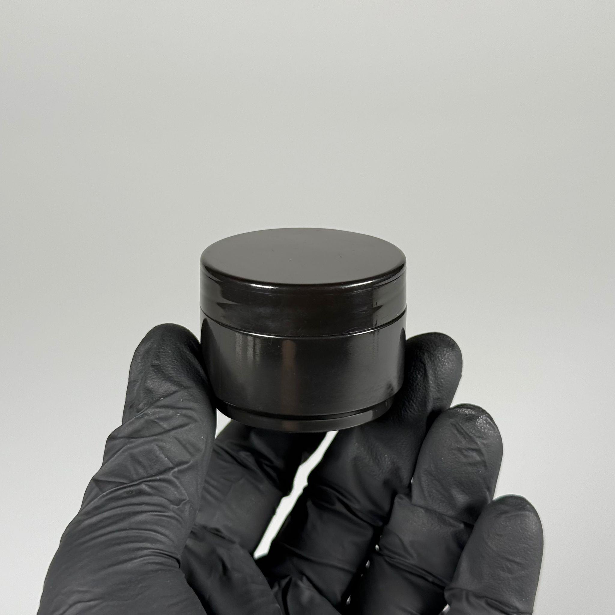 10 CC PLASTİK KAVANOZ - KAPAKLI KREM KAVANOZU - SİYAH + SIZDIRMAZ KÖPÜK CONTALI