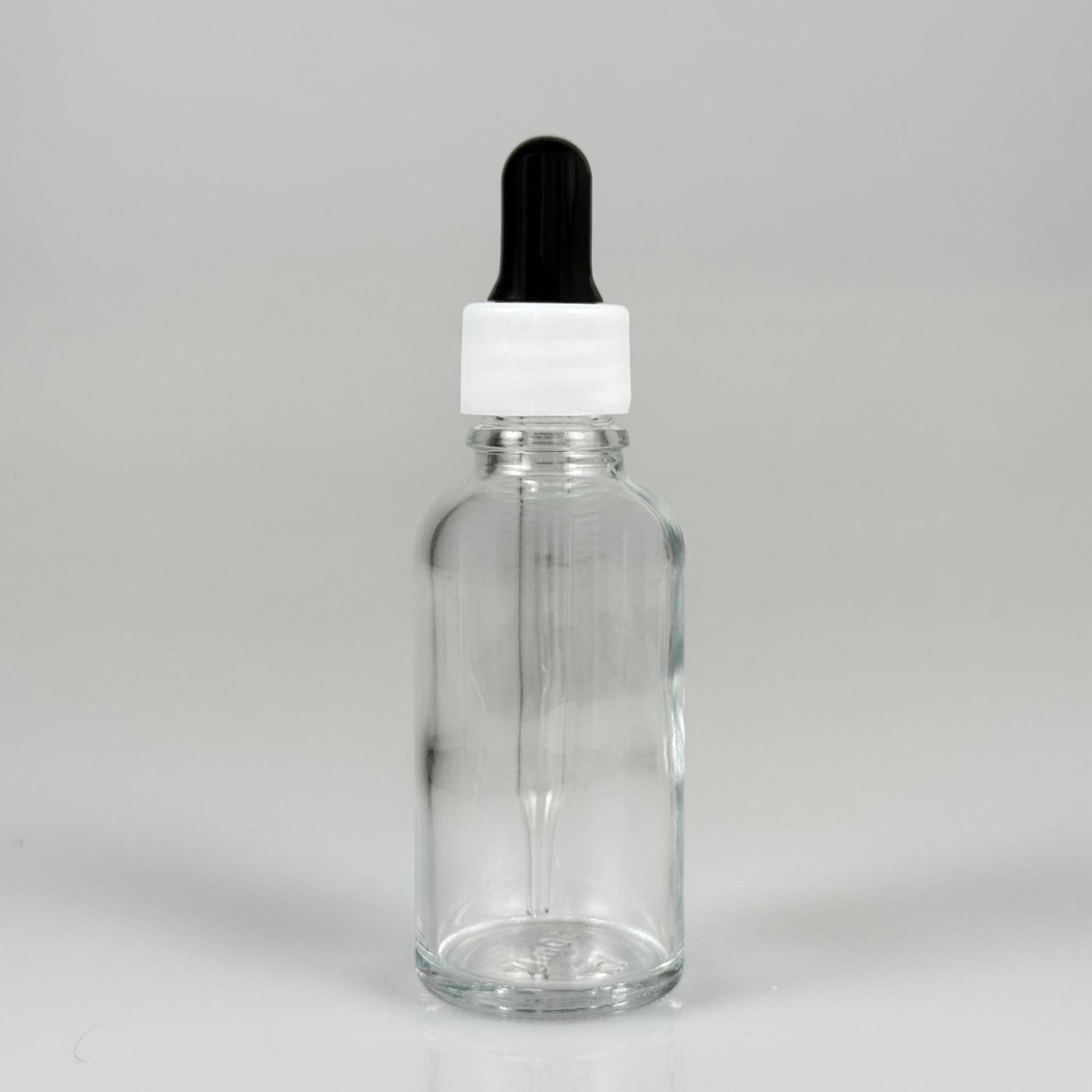 30 CC ŞEFFAF İNCE UÇLU CAM DAMLALIKLI ŞİŞE - SİYAH EMZİK + BEYAZ DÜZ KAPAK + CAM PİPET TAKIM - 30 ML ŞEFFAF DAMLALIKLI ŞİŞE SETİ