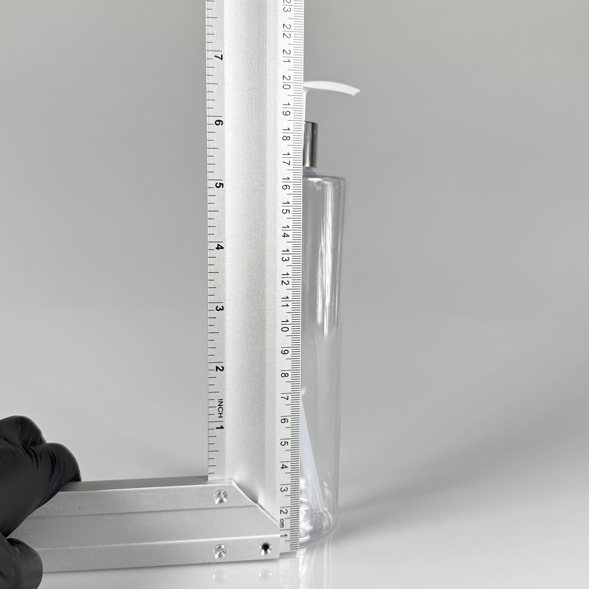 400 CC KÜT BOYUNLU SİLİNDİR PET ŞİŞE (30 GR) - GÜMÜŞ SIVI SABUN POMPALI - 400 ML PLASTİK ŞİŞE - ŞEFFAF