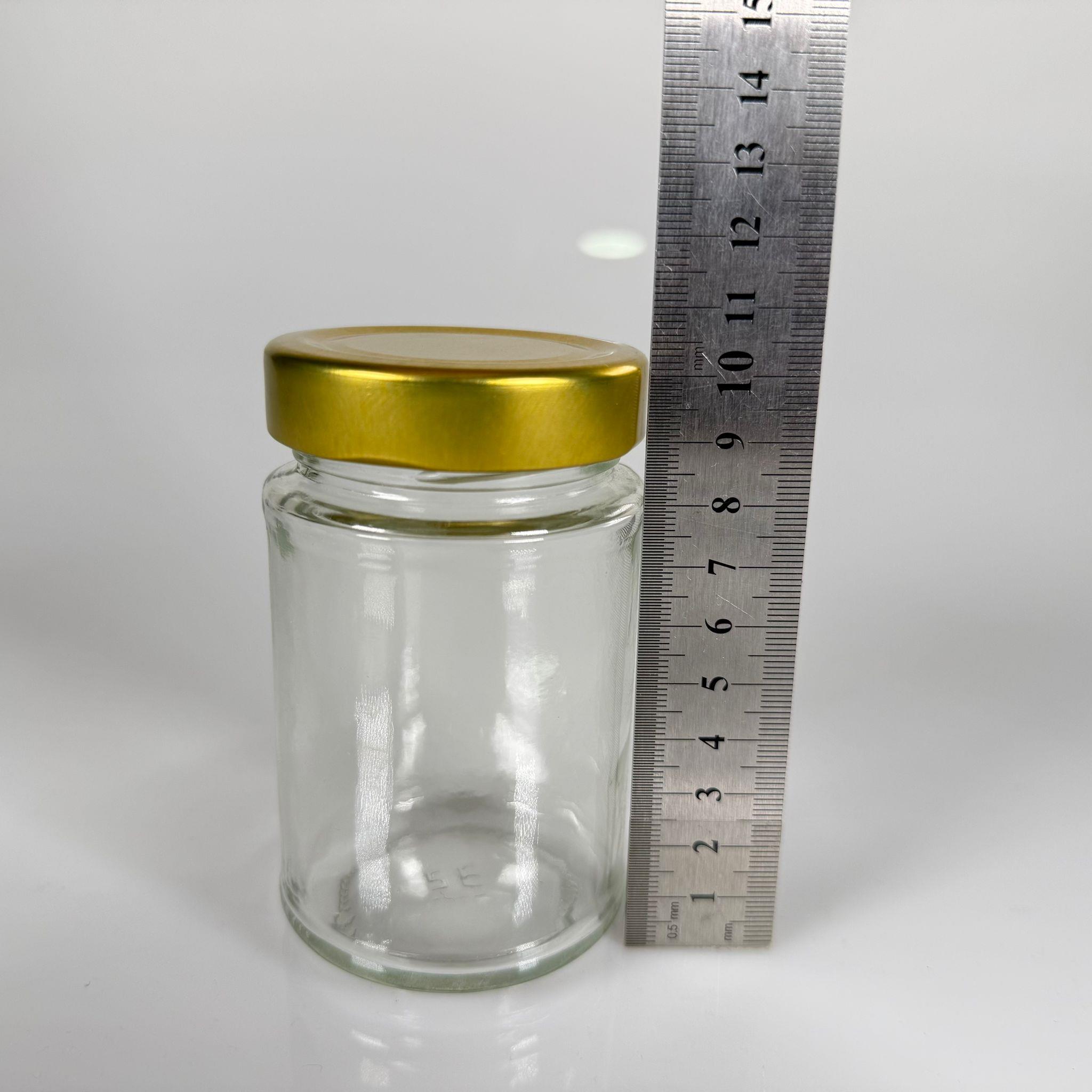 220 CC ALMAN ERGO KAVANOZ - GOLD METAL KAPAKLI - 220 ML DERİN KAPAKLI VASO PESTI BARİLLA CAM KAVANOZ - ŞİŞECAM ÜRÜN KODU: 100822